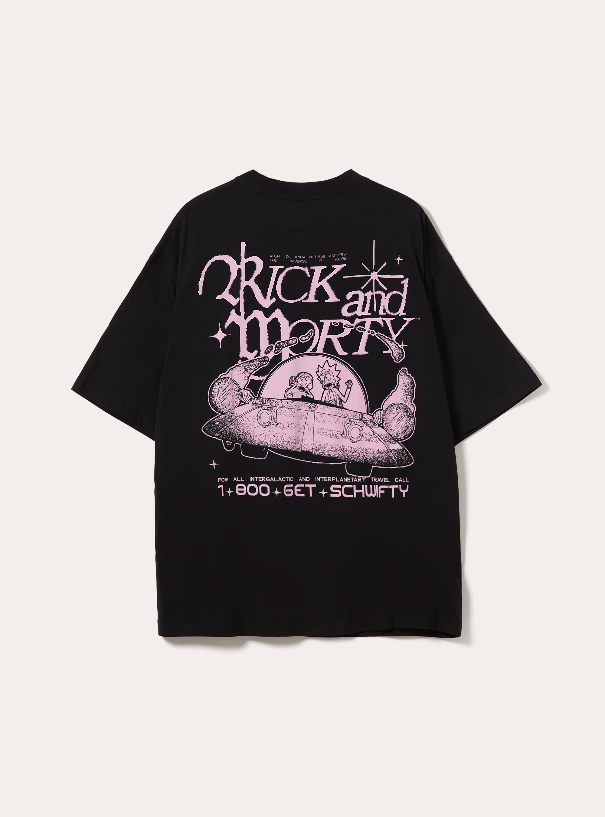 Camiseta con Estampado Rick y Morty, BK1 BLACK