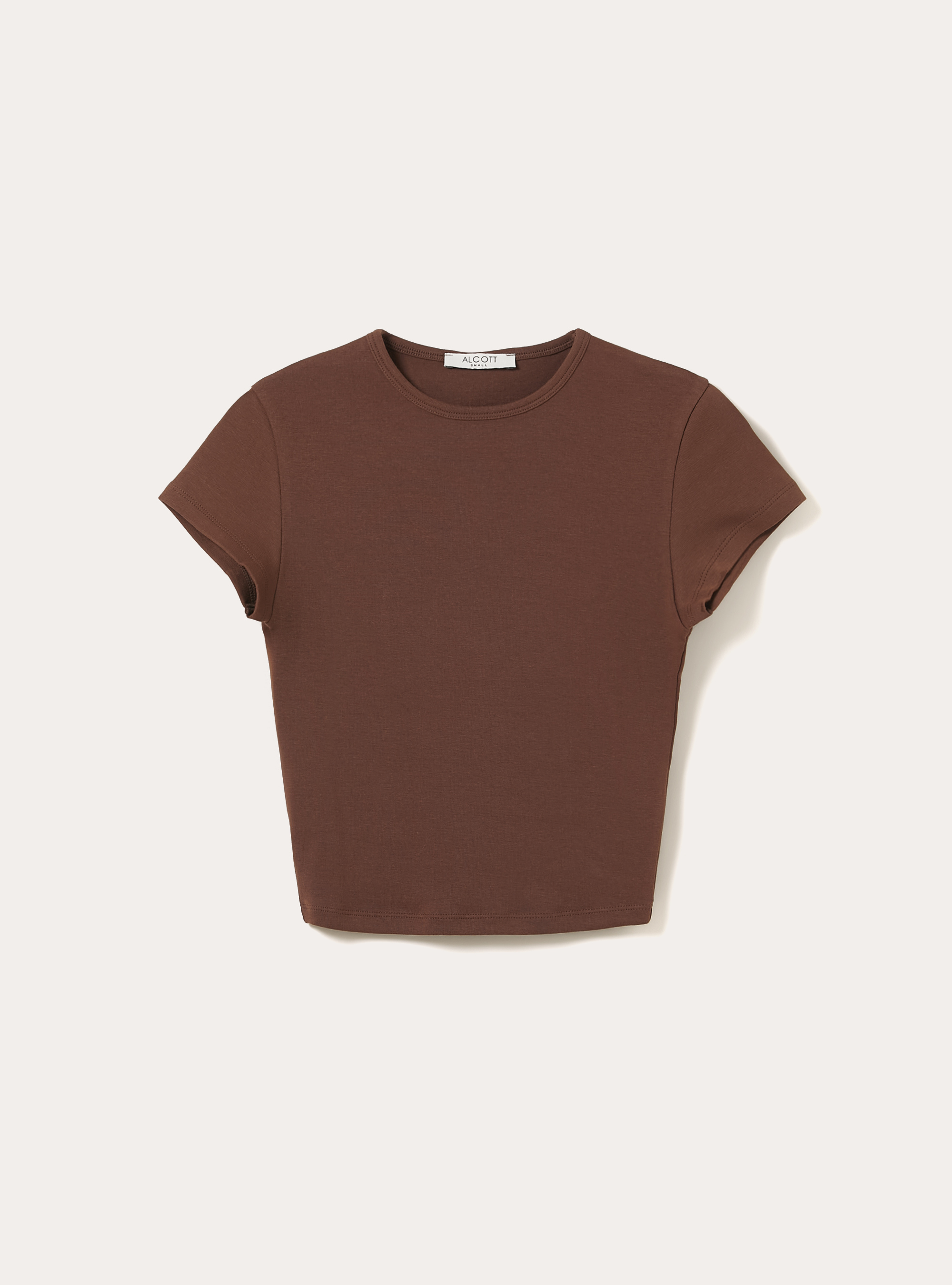 Maglietta in cotone slim fit, BR2 BROWN MEDIUM