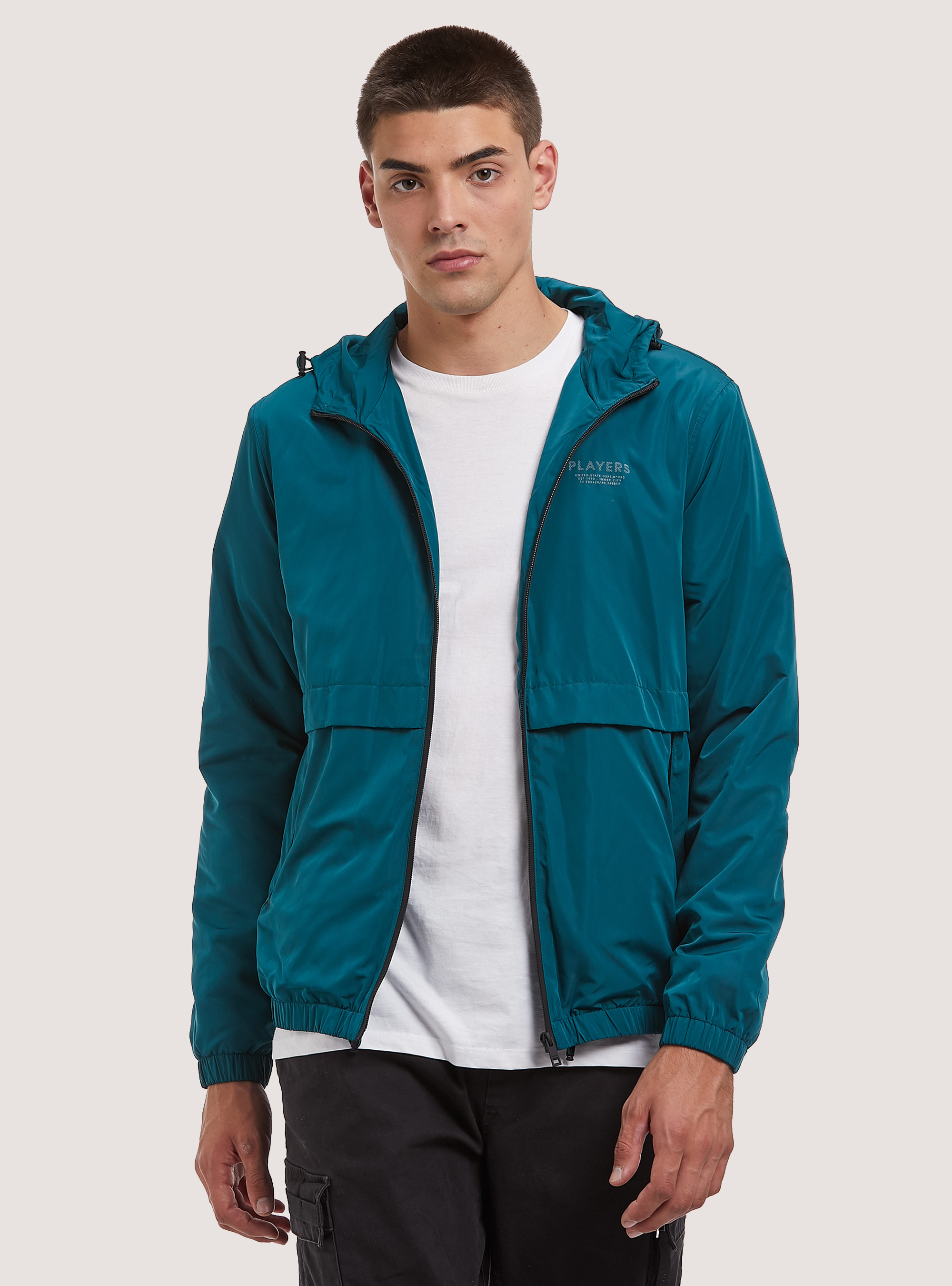 Windproof jacket with polar fleece lining