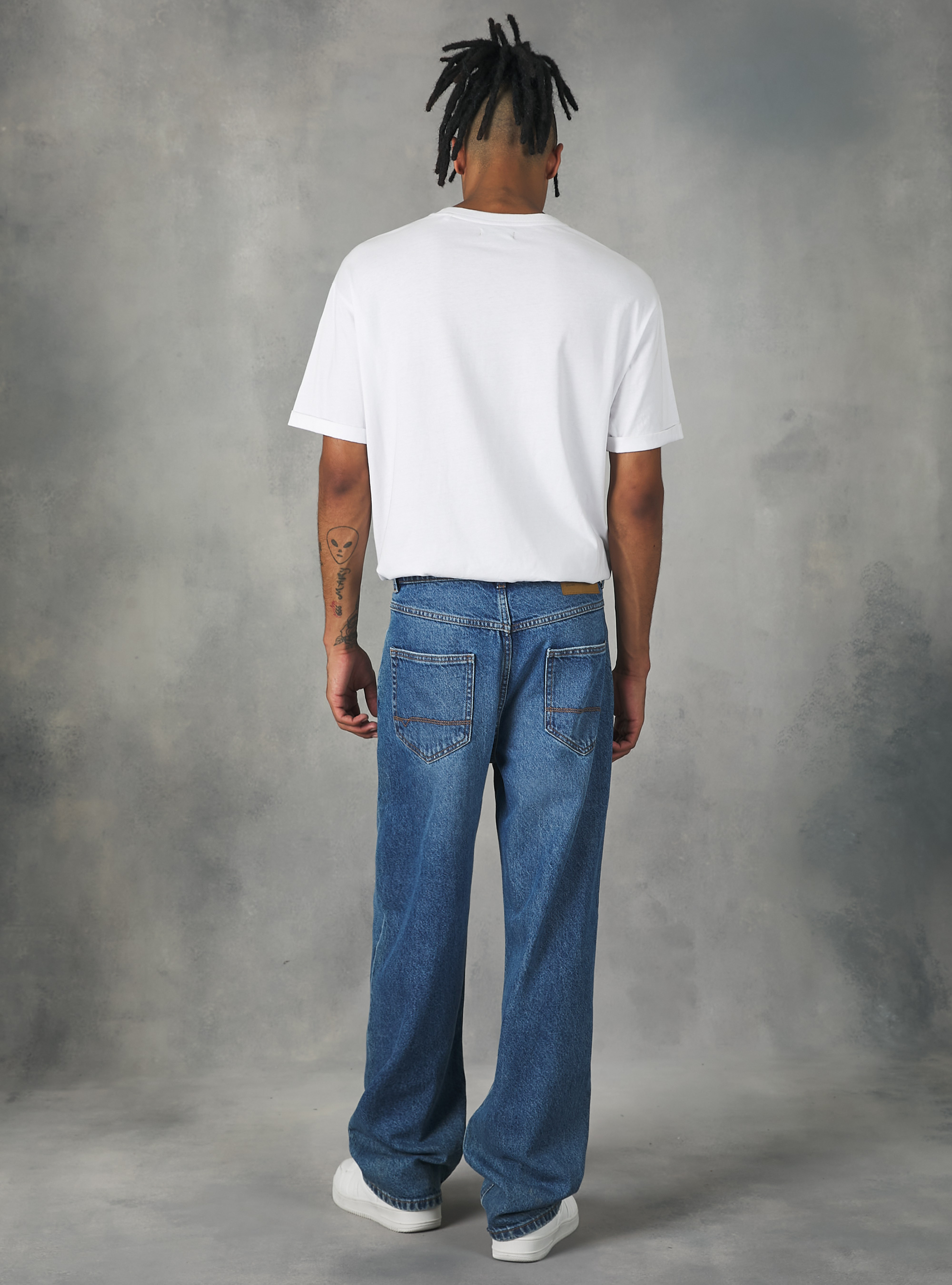 Loose-fit jeans, D003 MEDIUM BLUE