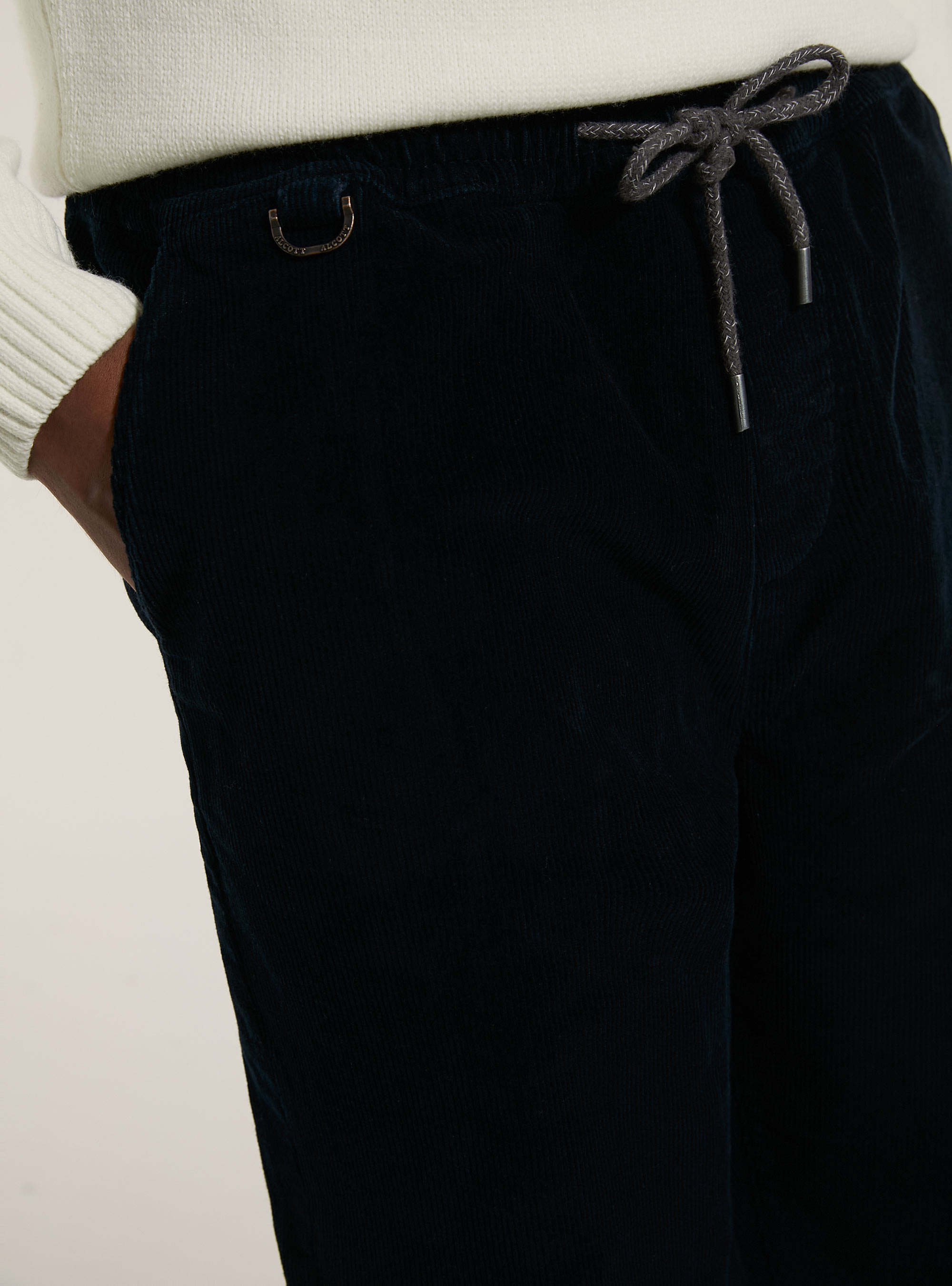 Pantalon de jogging en velours cotelé, NA1 NAVY DARK