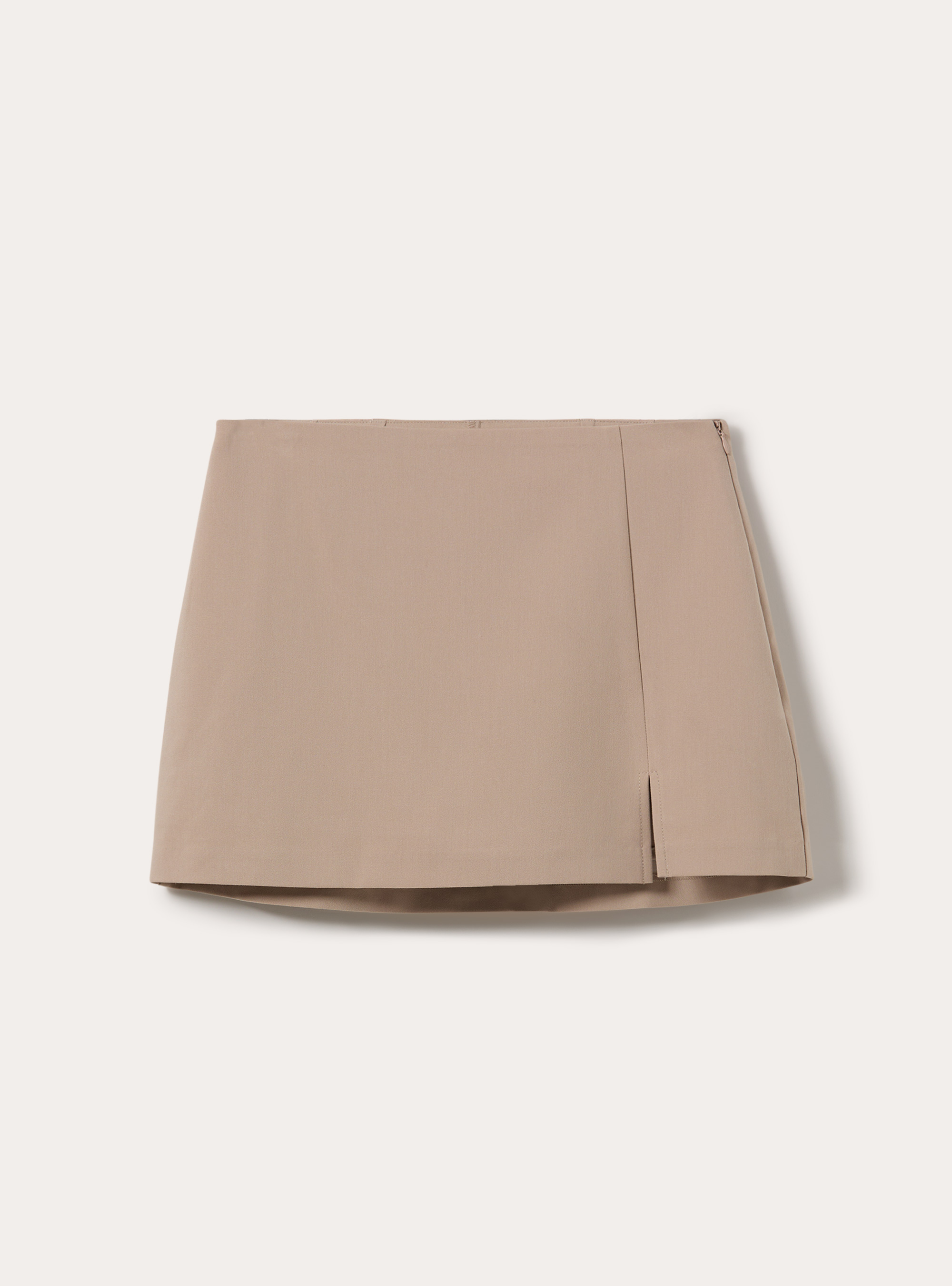 Skort mini tinta unita, BG2 BEIGE MEDIUM