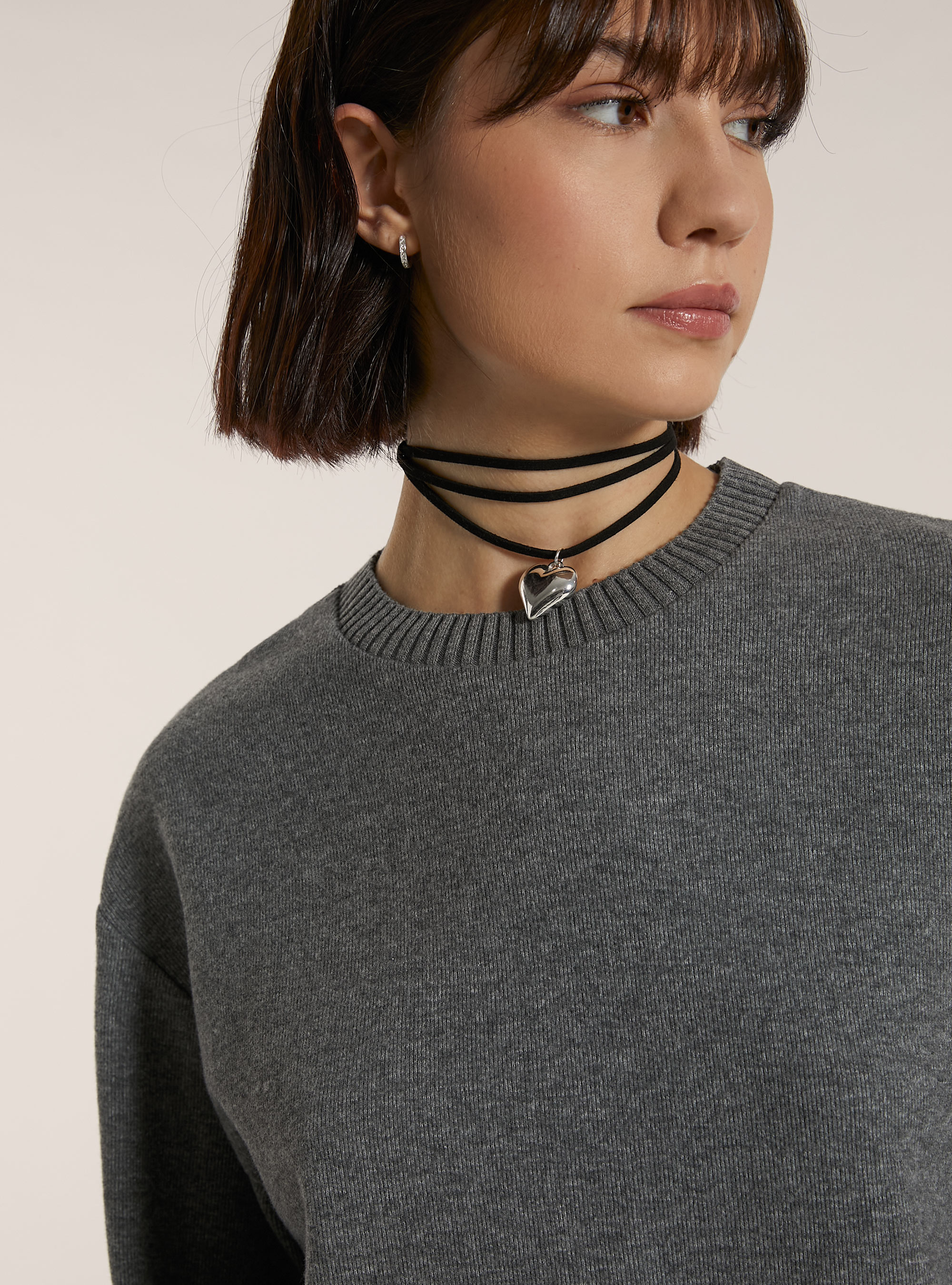 Pullover soft touch, MGY1 GREY MEL DARK