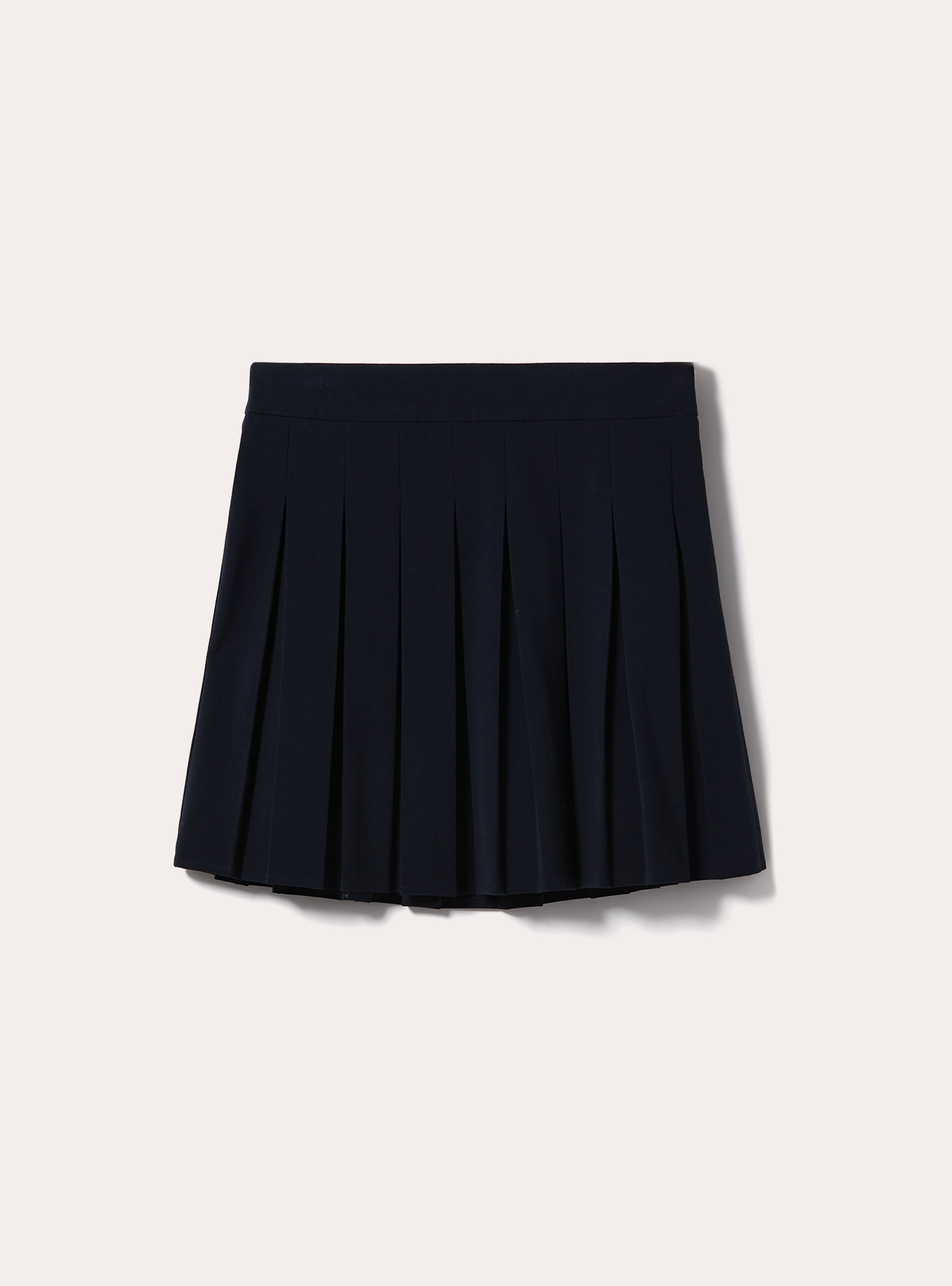 Gonna mini a pieghe tinta unita, NA1 NAVY DARK