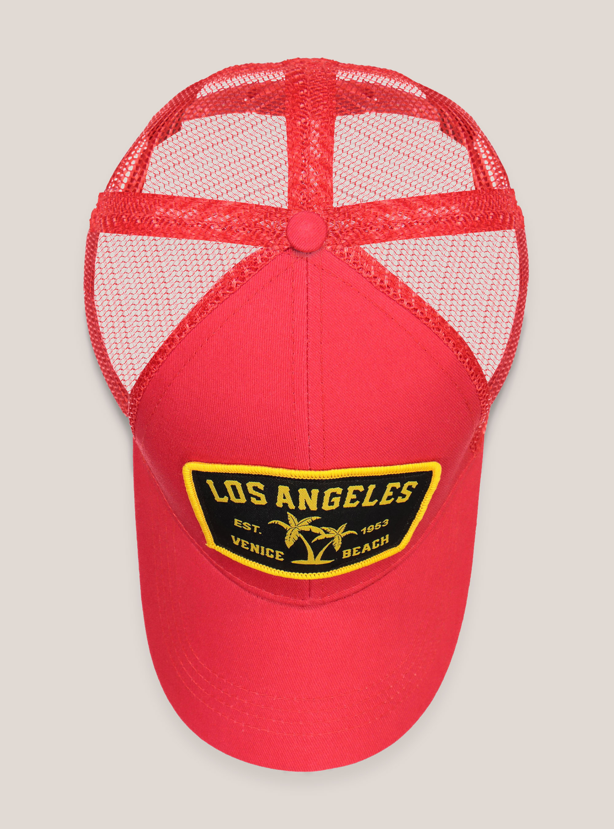 Gorro trucker patch, ROJO