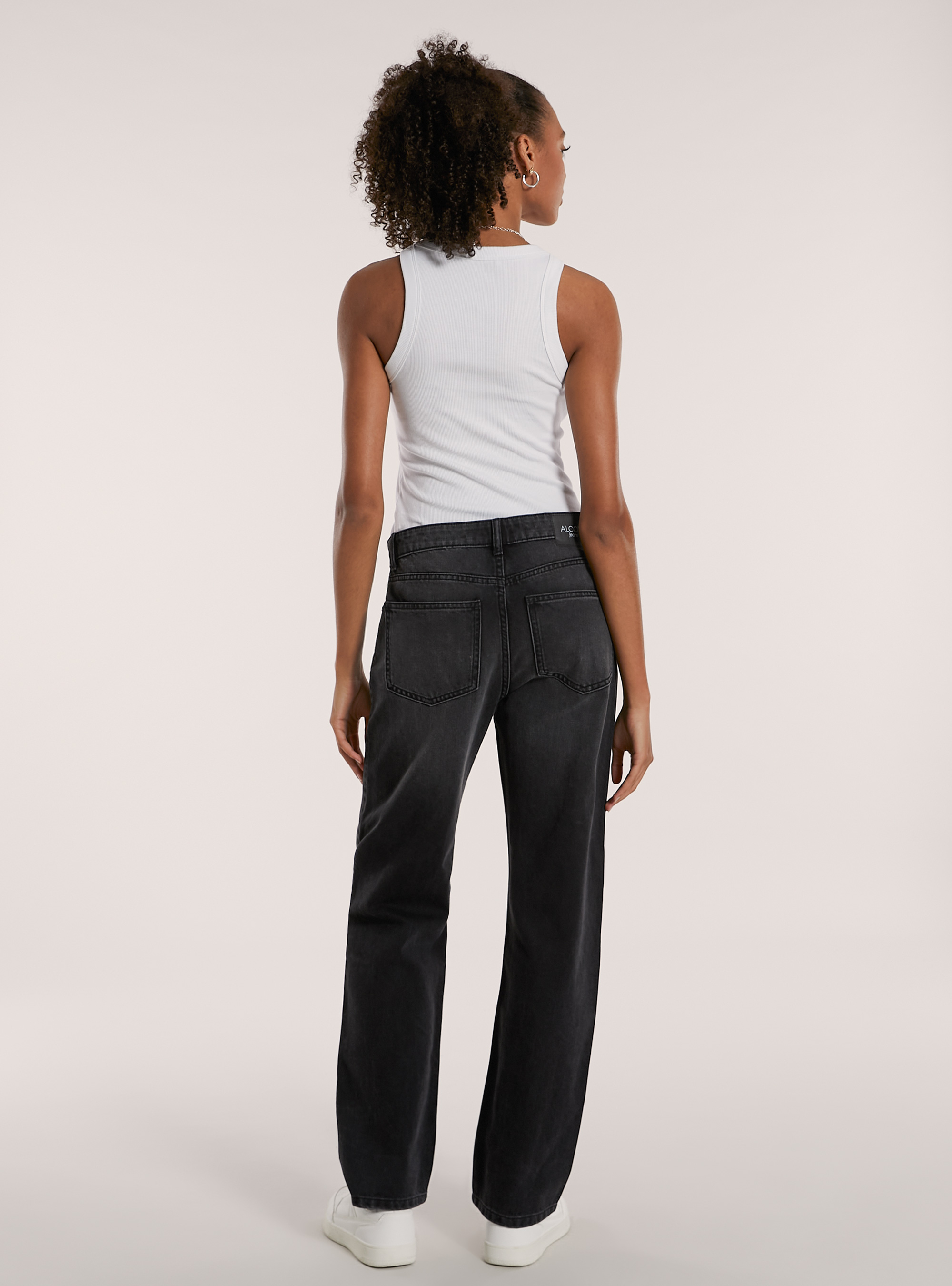 Jeans straight fit, D000 BLACK