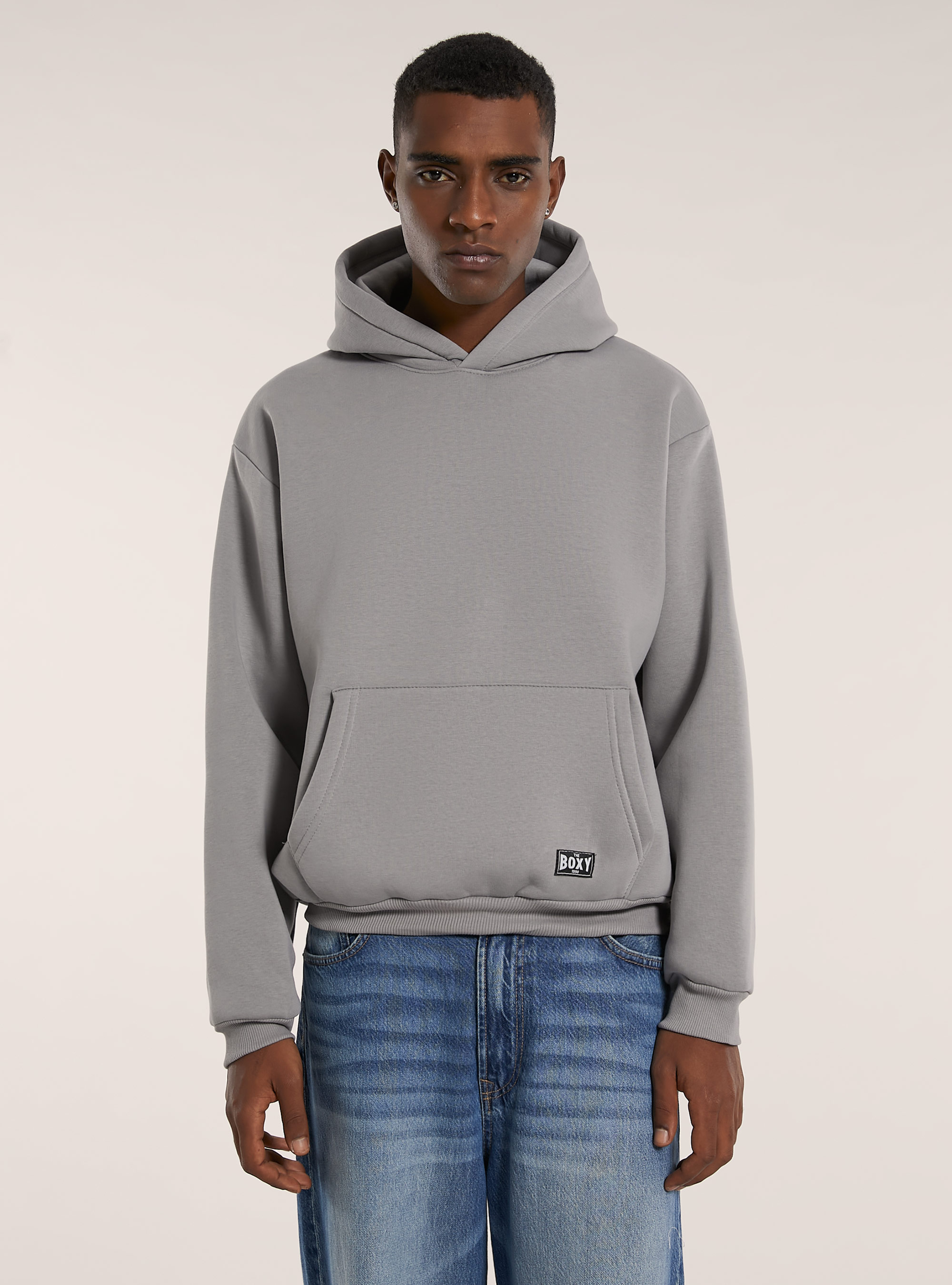 Felpa con cappuccio boxy fit Genderless, GY2 GREY MEDIUM