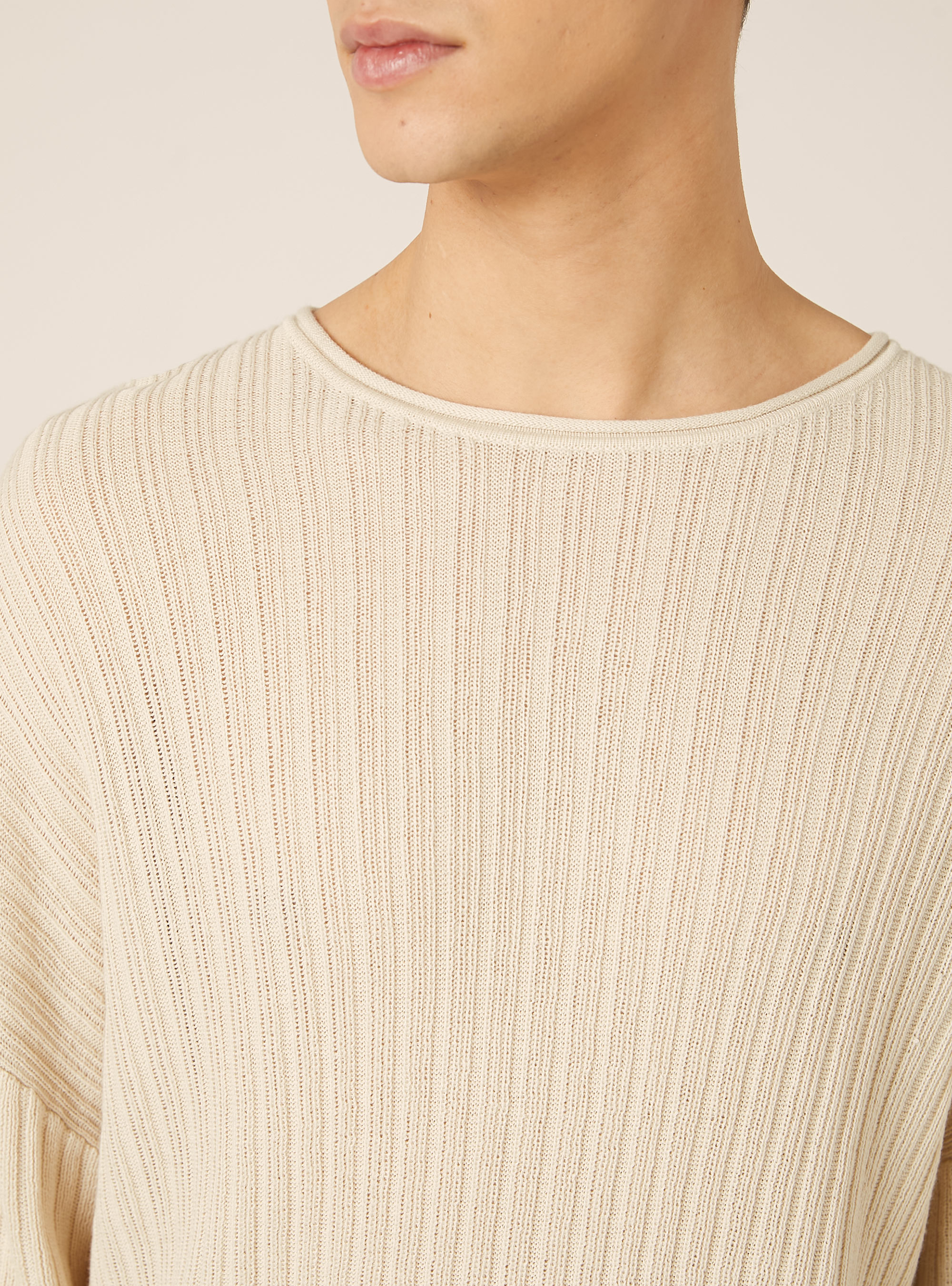 Pullover in misto cotone, CR3 CREAM LIGHT