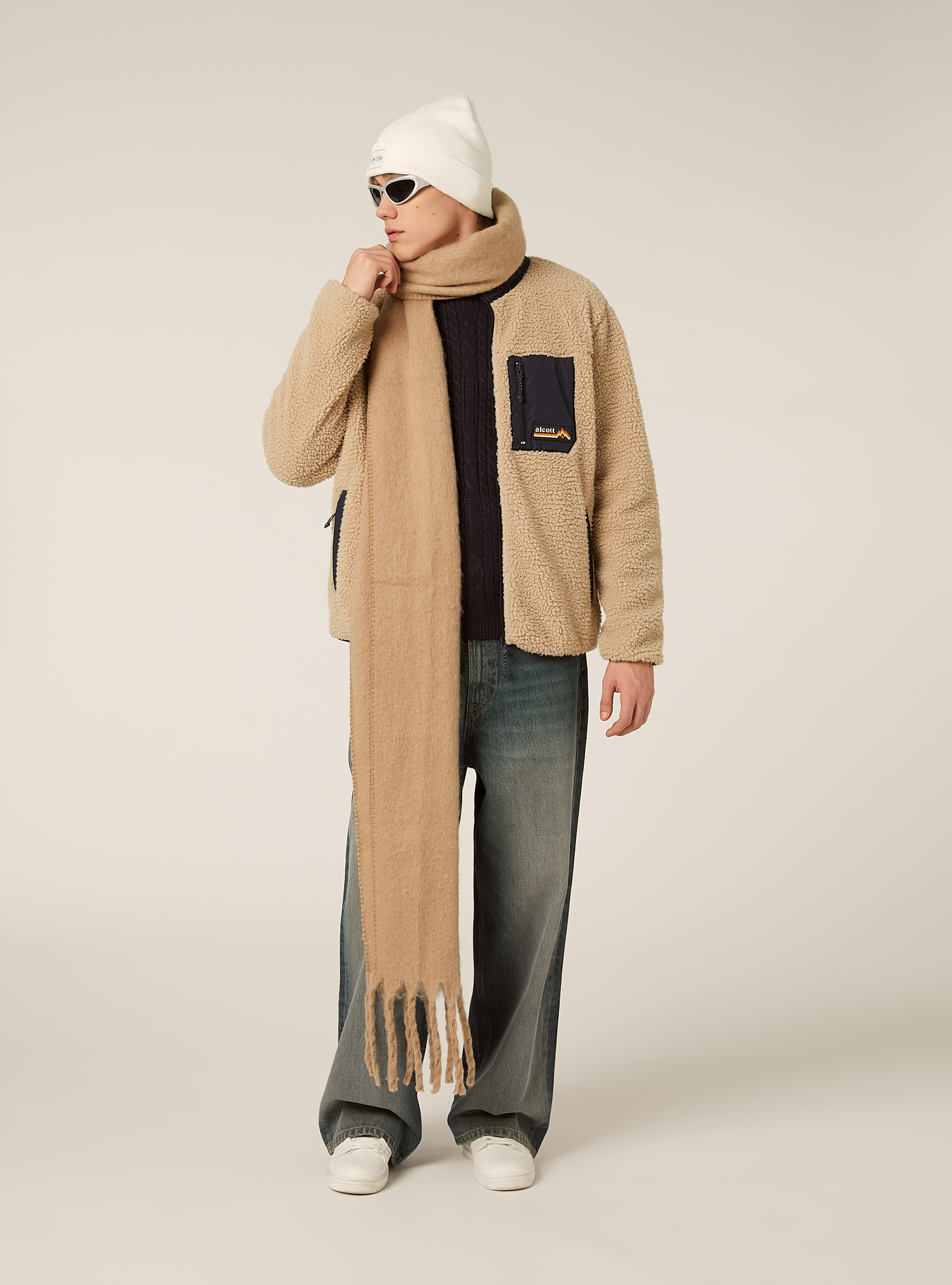 Giacca in pile, BG2 BEIGE MEDIUM