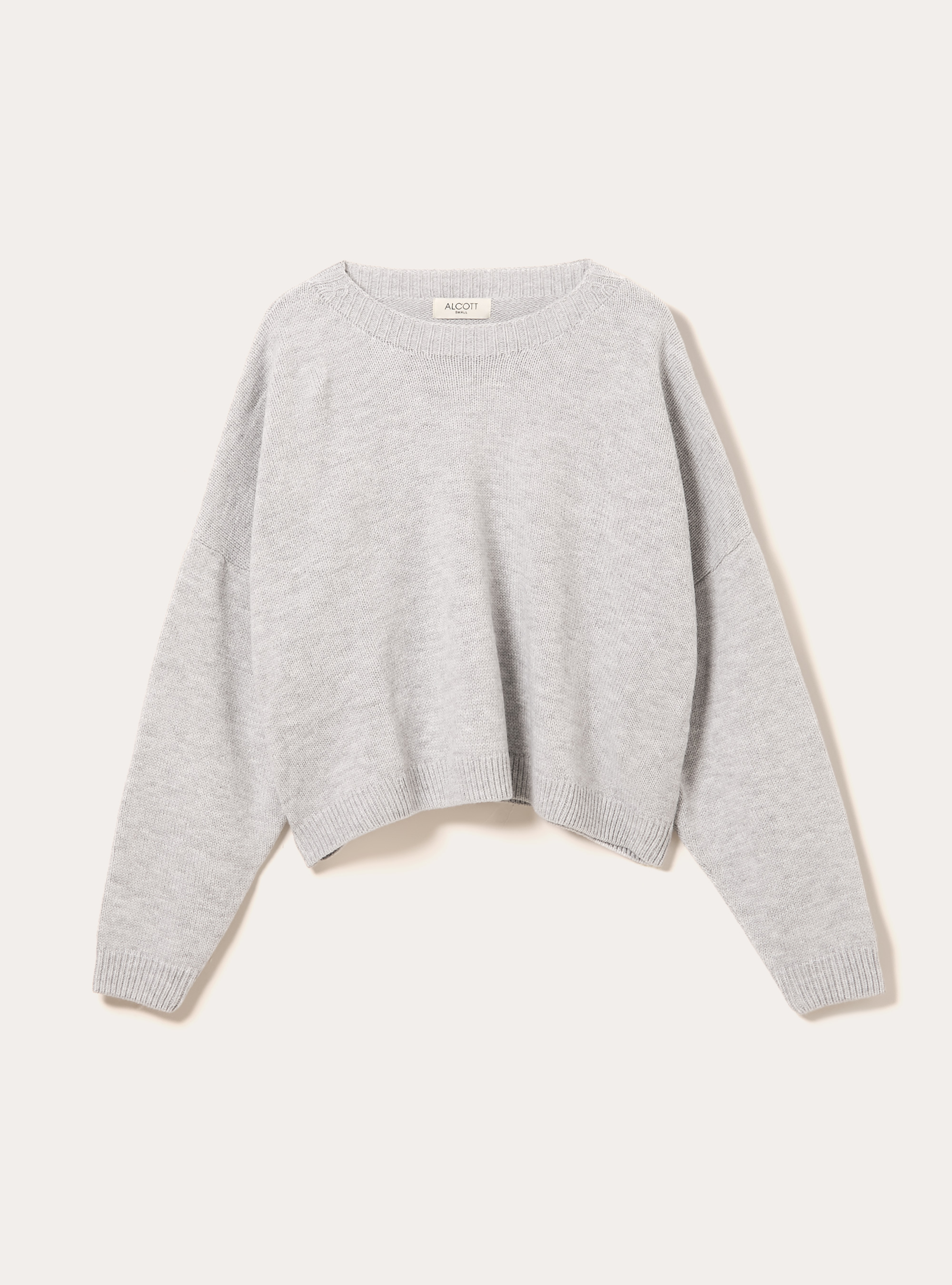 Basic crew neck pullover, MGY2 GREY MEL MEDIUM