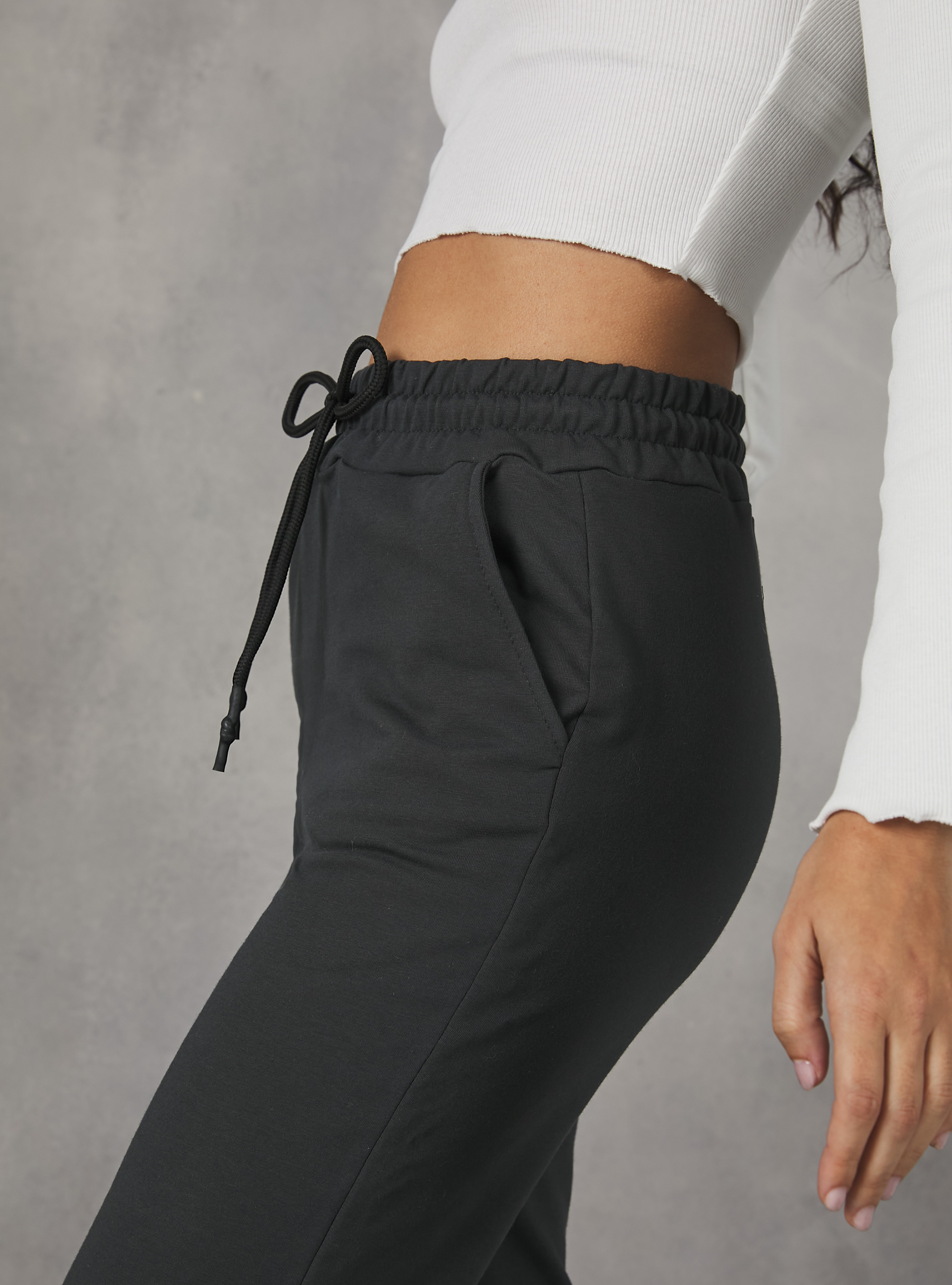 Pantal&oacute;n jogger de felpa, BK3 BLACK CHARCOAL
