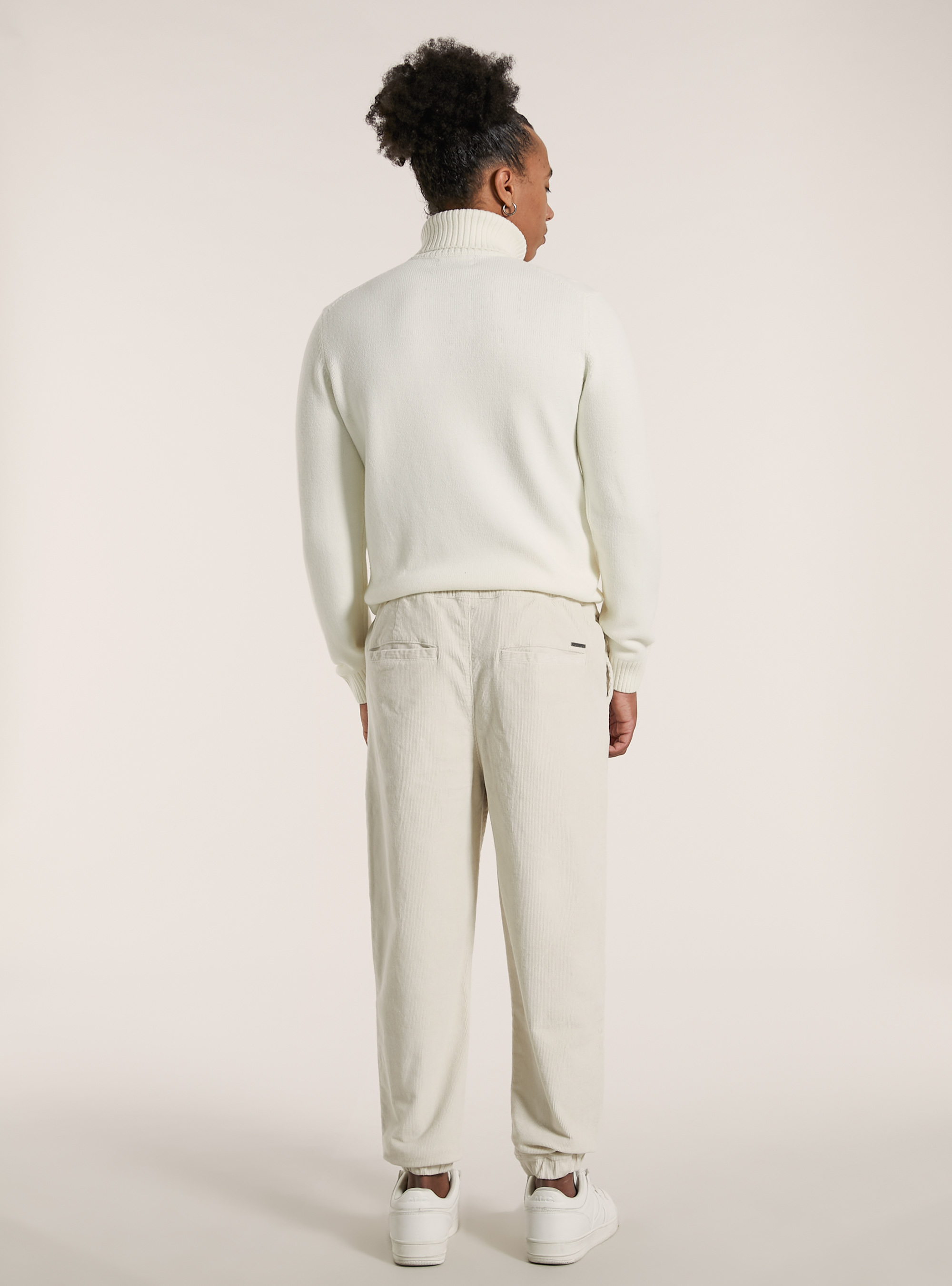 Pantalones de chándal de terciopelo acanalado, WH1 OFF WHITE