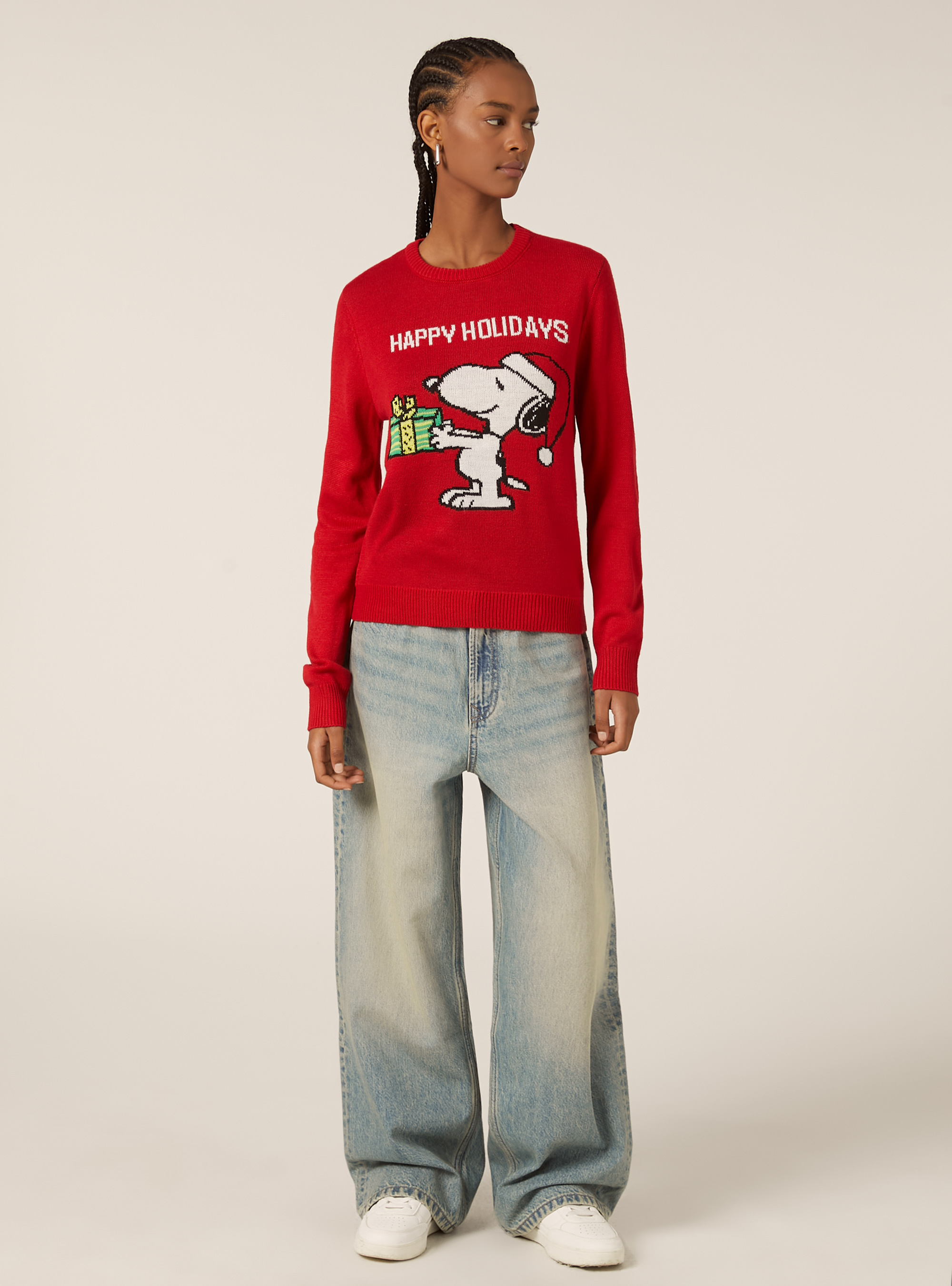 Peanuts x Christmas Alcott Collection pullover, RD2 RED MEDIUM