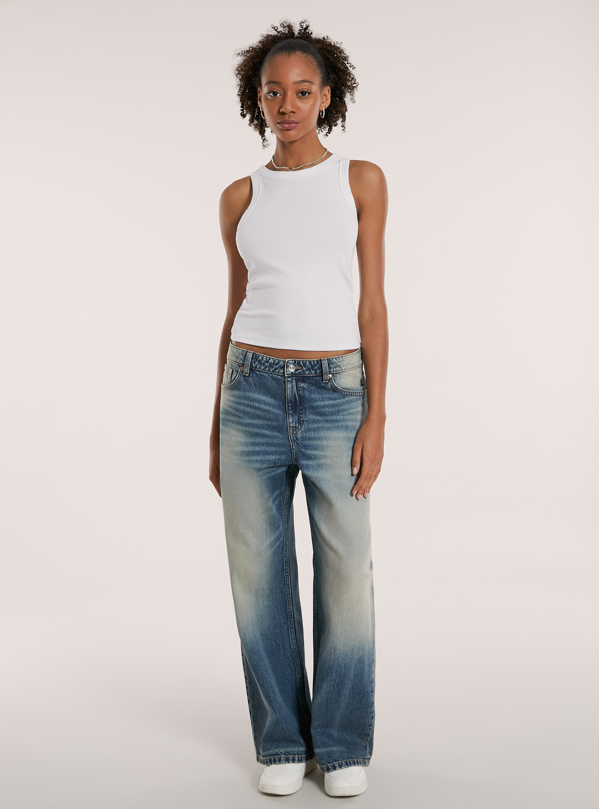 Baggy fit jeans, D004 MEDIUM LIGHT BLUE