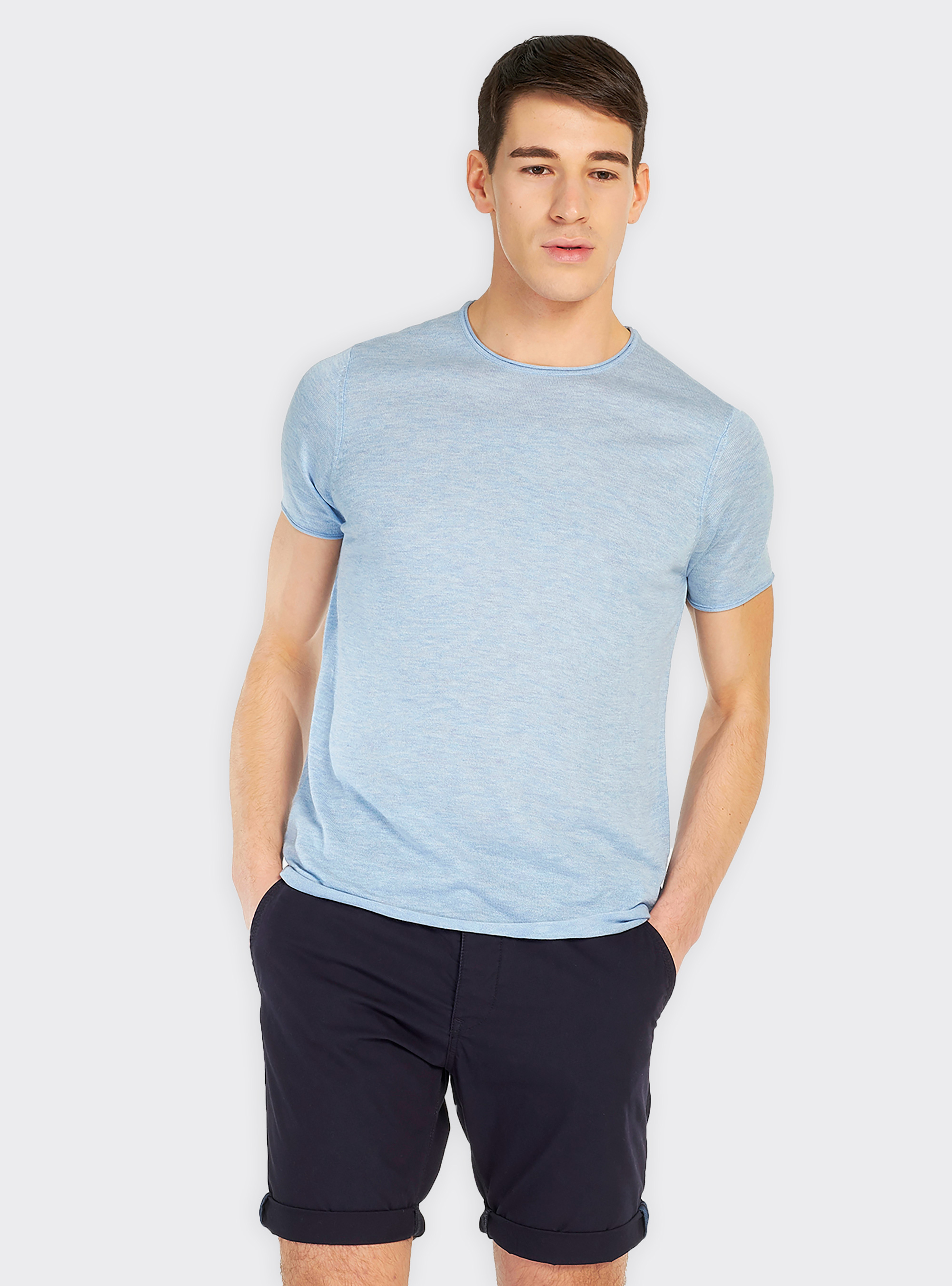 Pull à manches courtes, C2253 AZZURRE