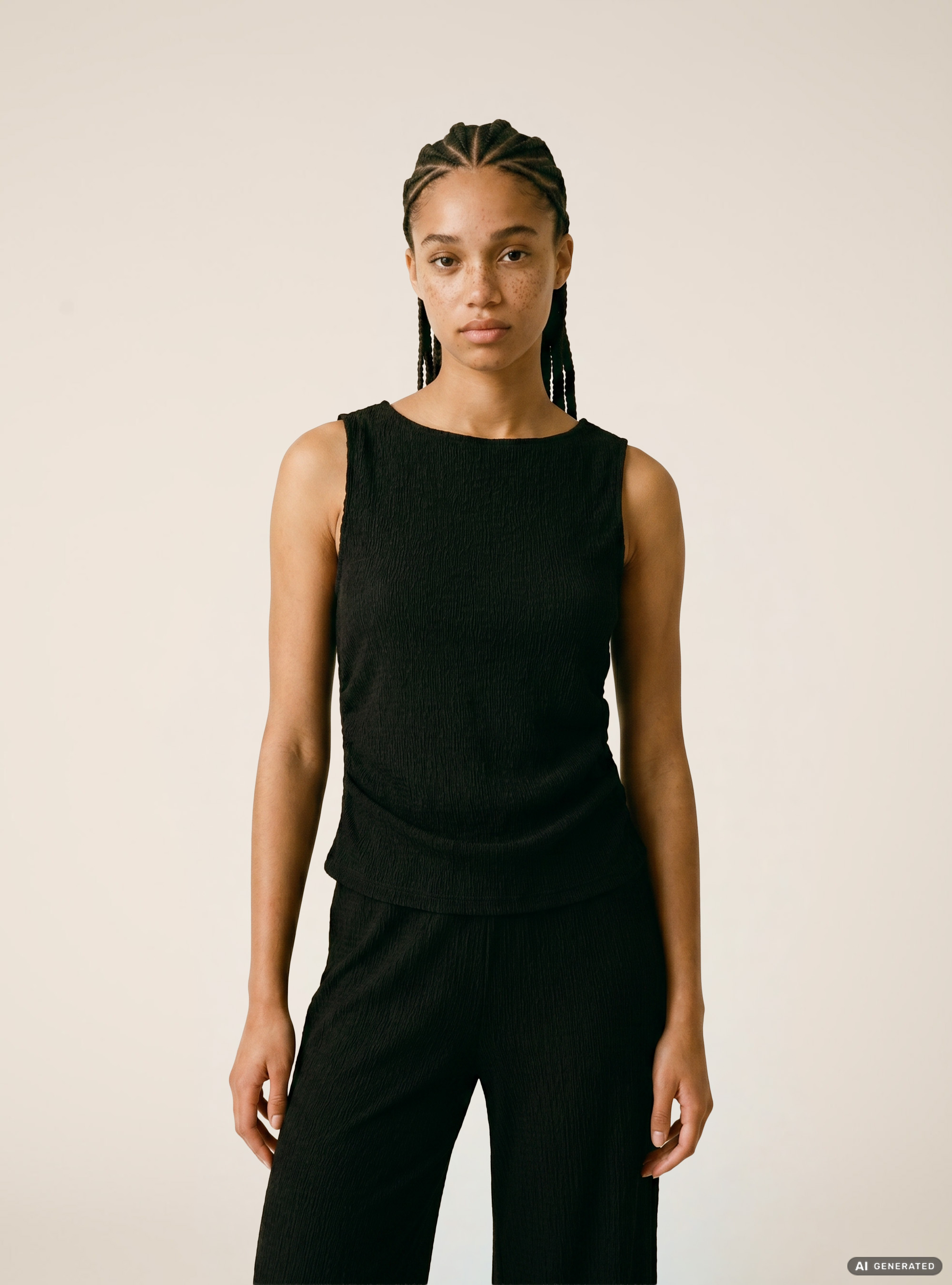 T-shirt maniche ad alette texturizzata, BK1 BLACK