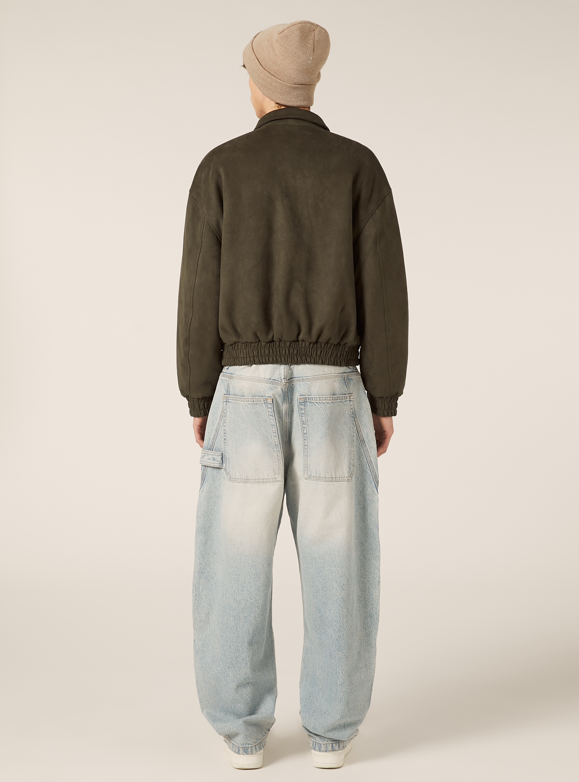 Bomber effetto camoscio boxy fit, KY1 KAKY DARK