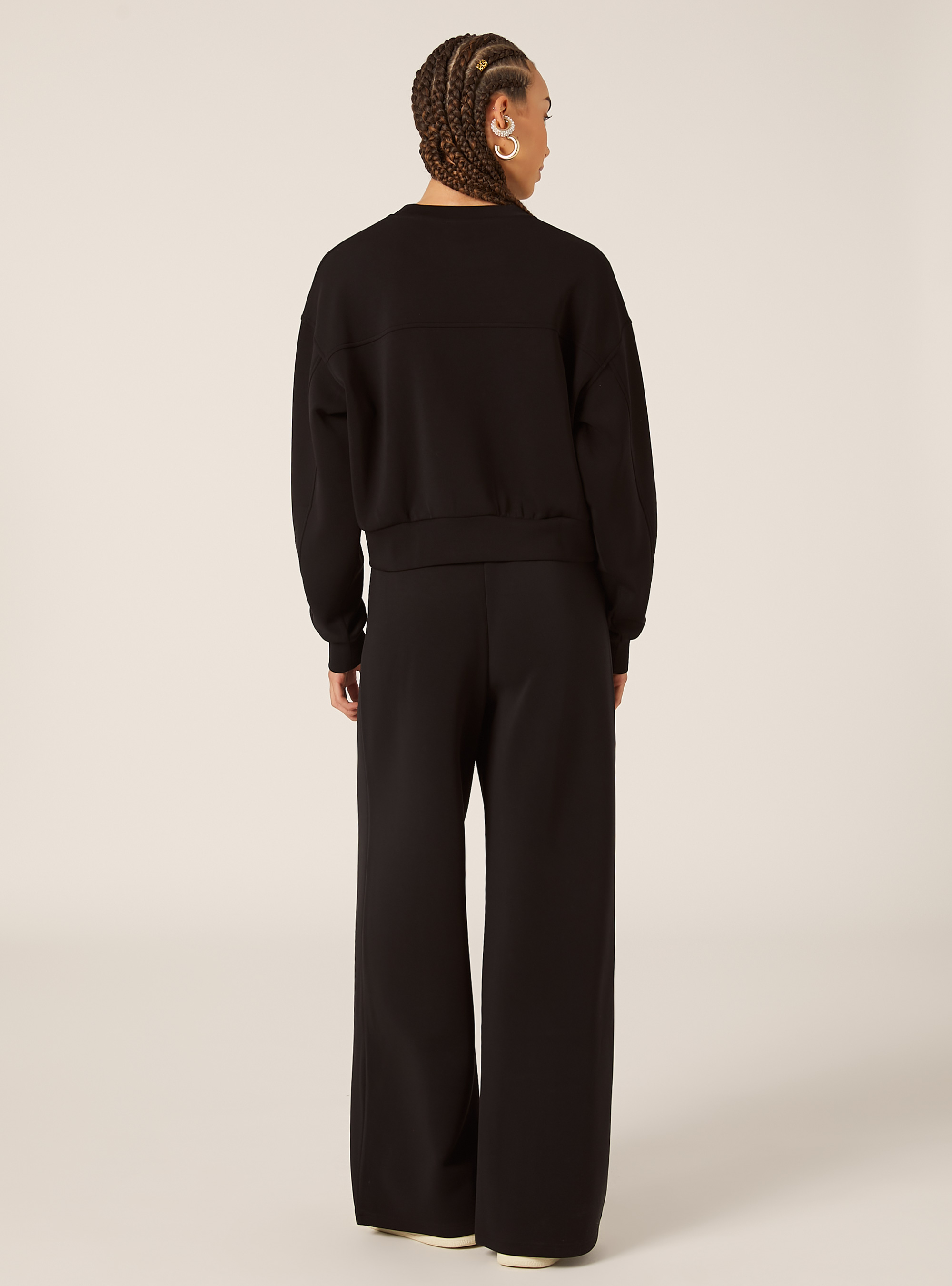 Soft touch sweatshirt, BK1 BLACK