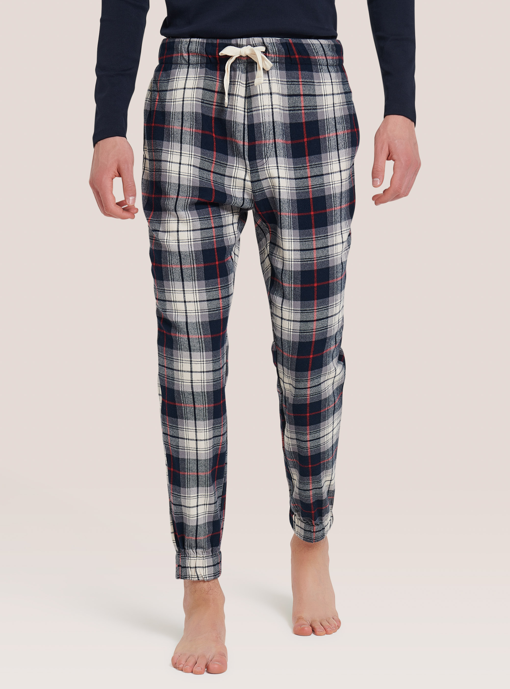 Tartan pyjama trousers, BLUE NAVY