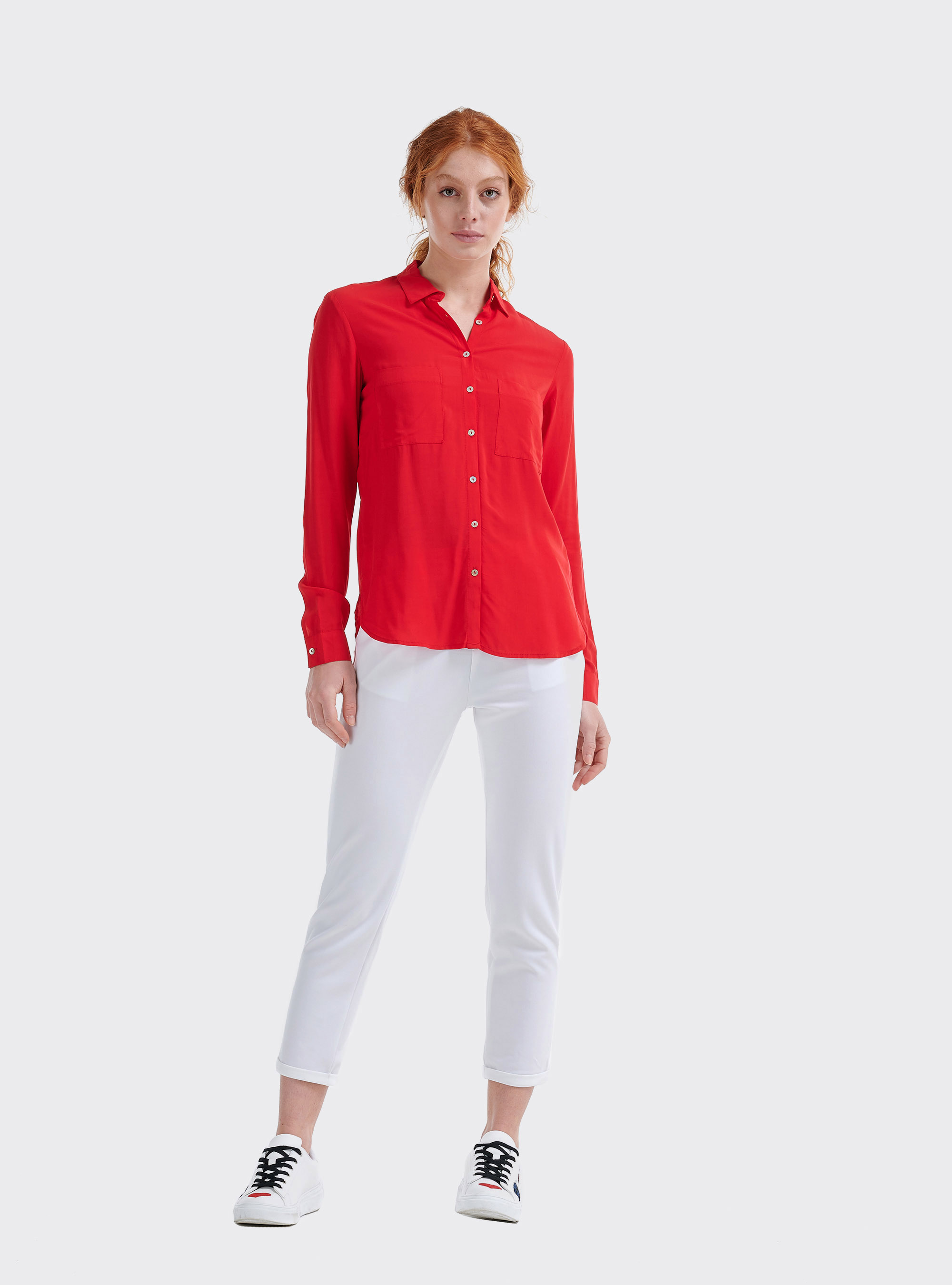 Pantalon jogger, BLANCO