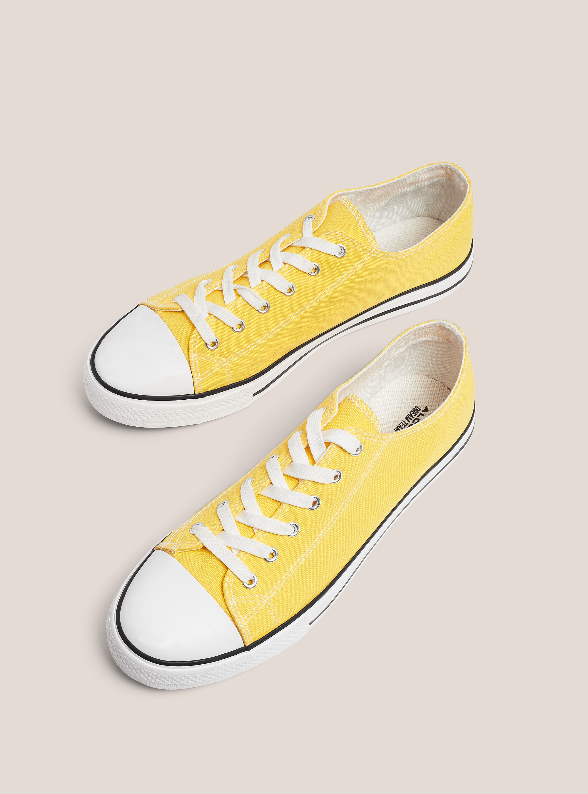 Low trainers in light fabric, C7750 YELLOW