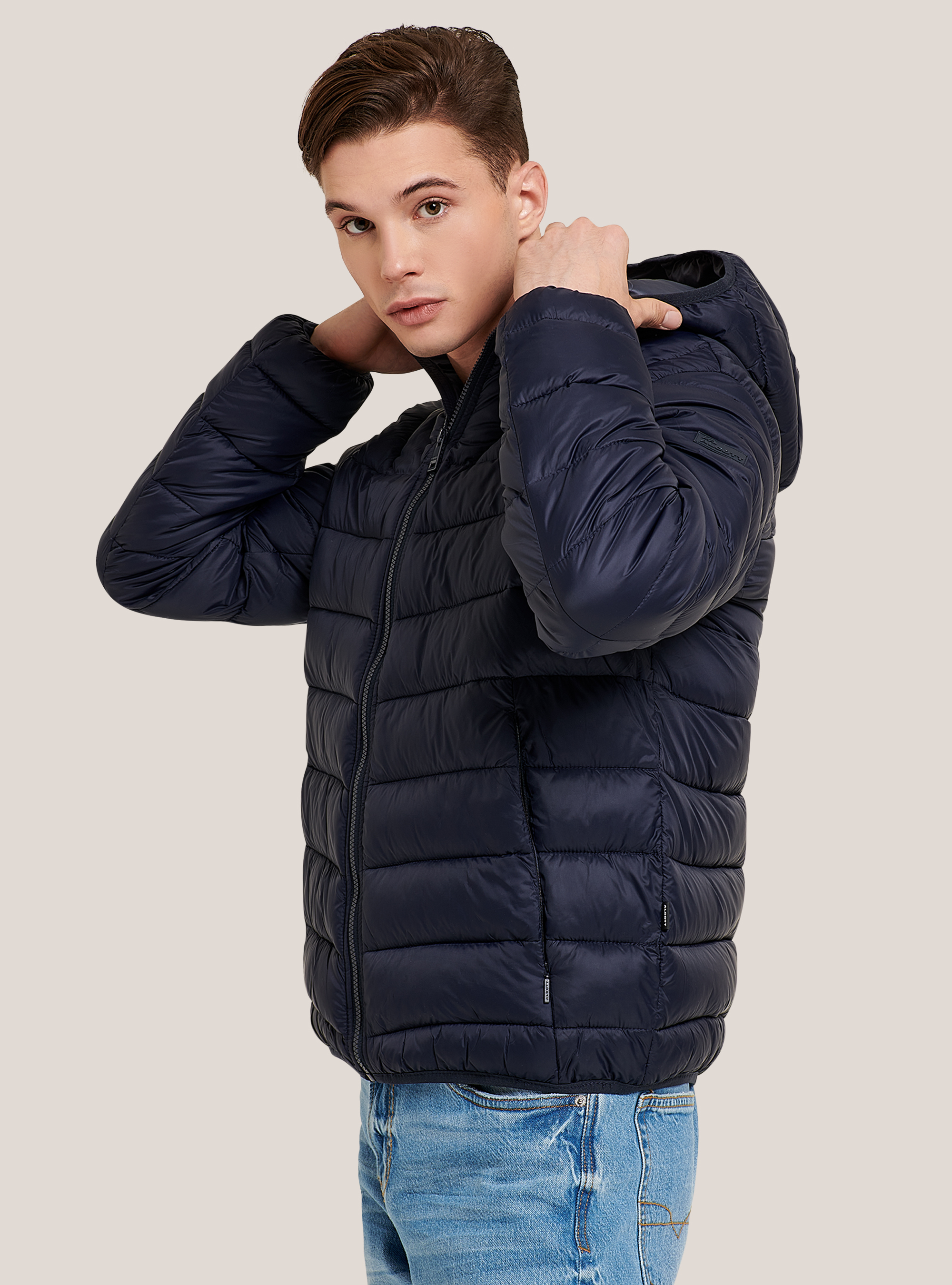 Basic jacket with 100% recycled padding, BLUE NAVY