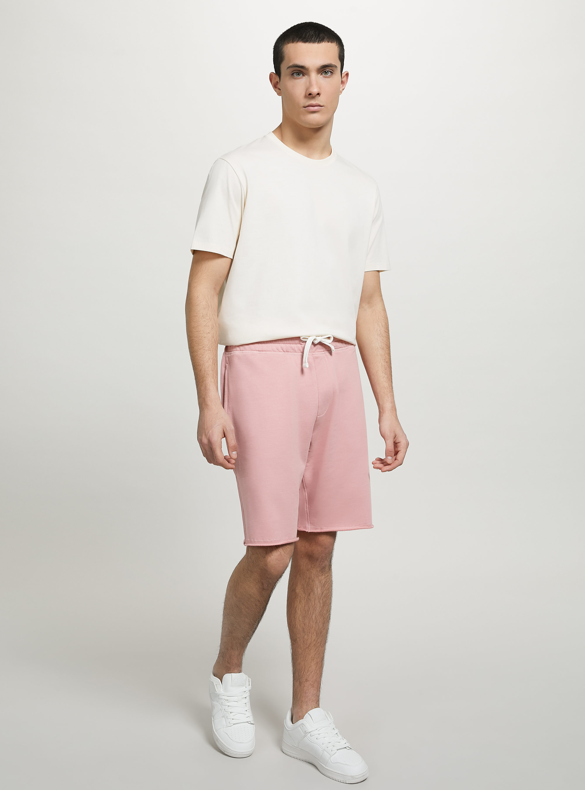 Bermudas jogger de algod&oacute;n, PK3 PINK LIGHT