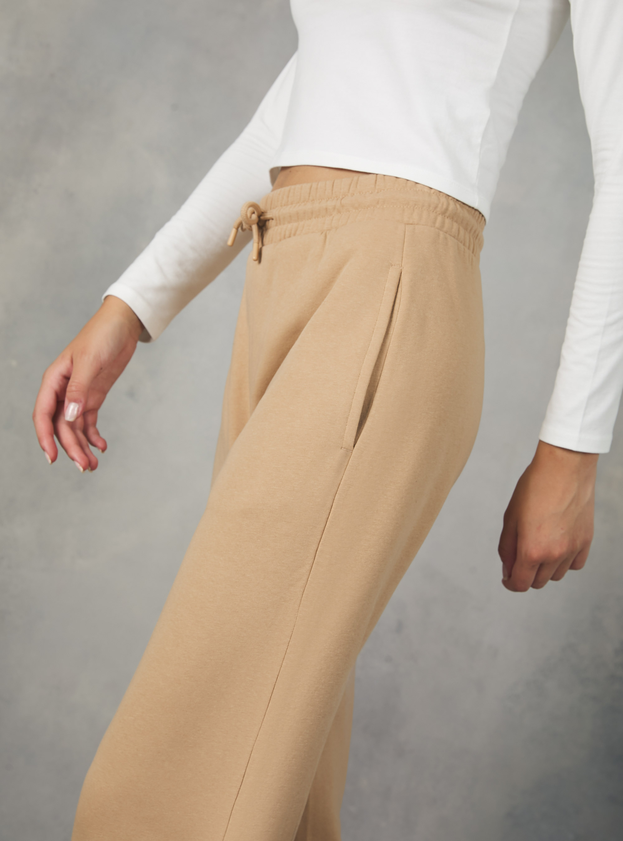 Plush jogger trousers, BG2 BEIGE MEDIUM