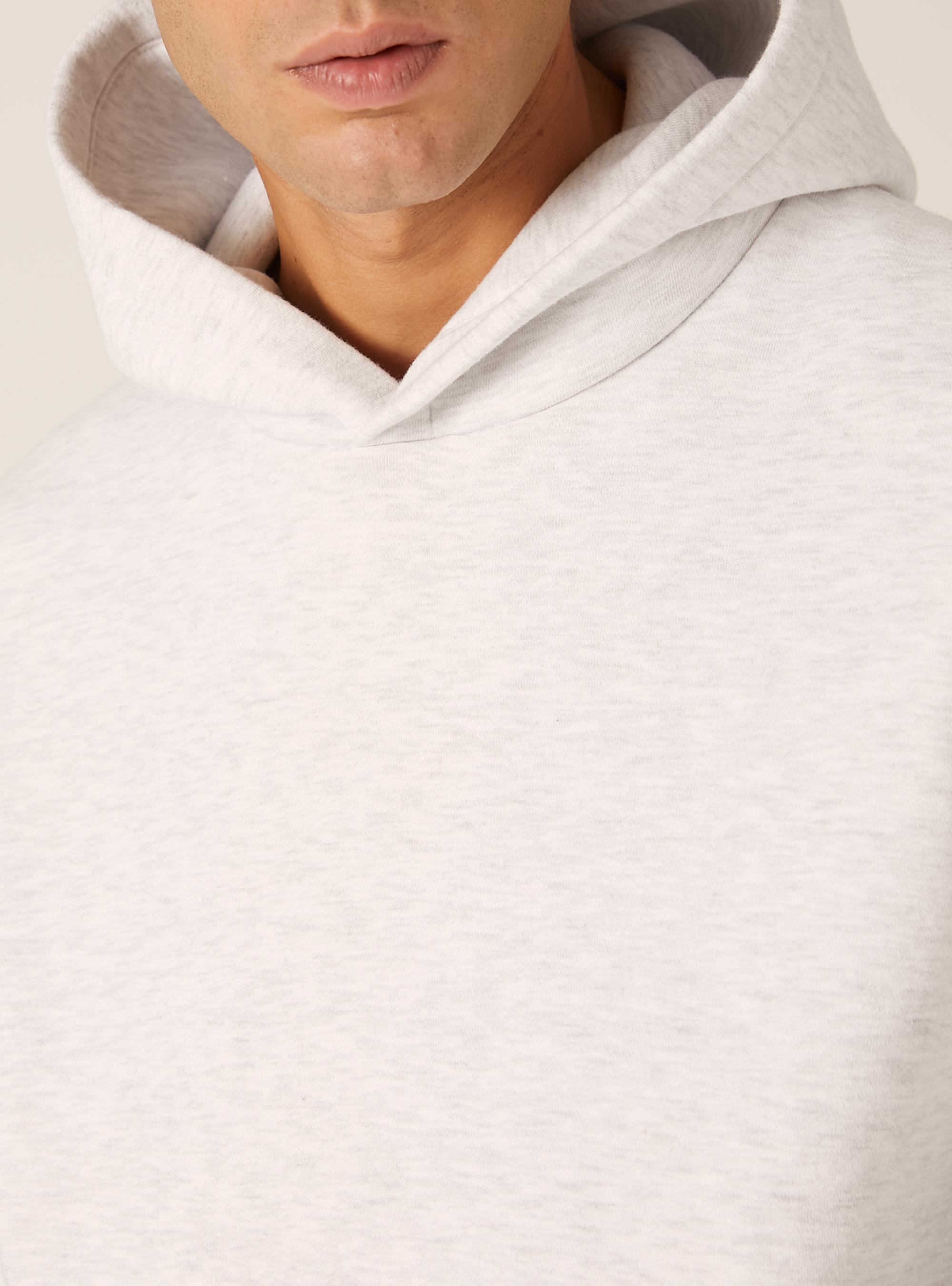 Boxy fit hoodie, MGY3 GREY MEL LIGHT