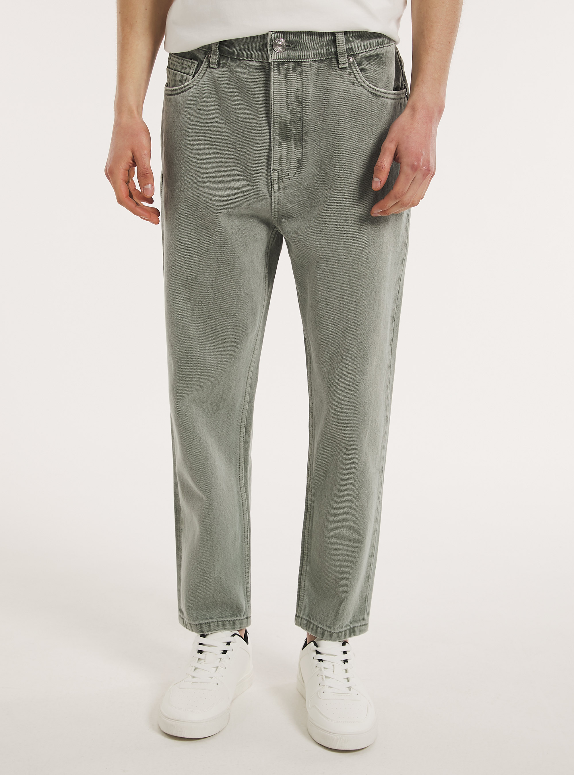 Relaxed fit twill trousers, KY2 KAKY MEDIUM