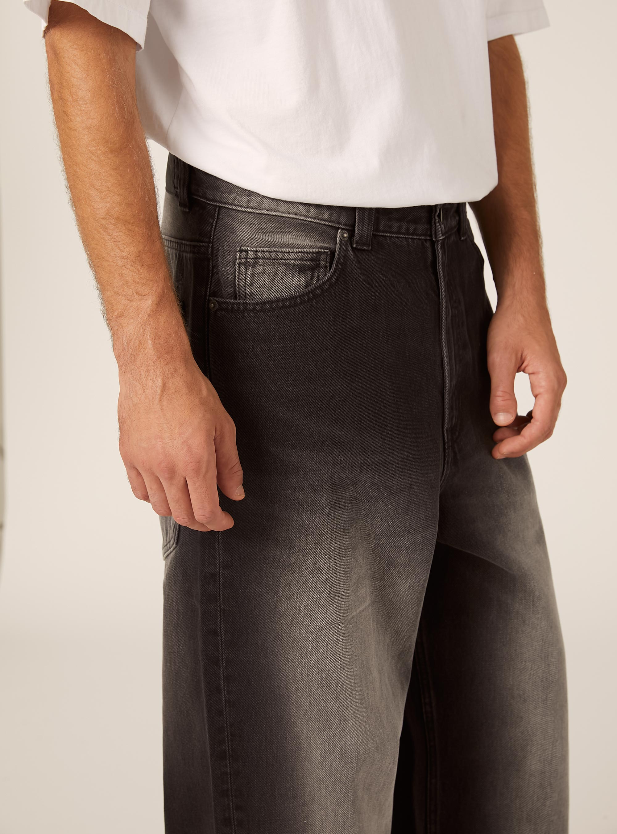 Super baggy fit jeans, D000 BLACK