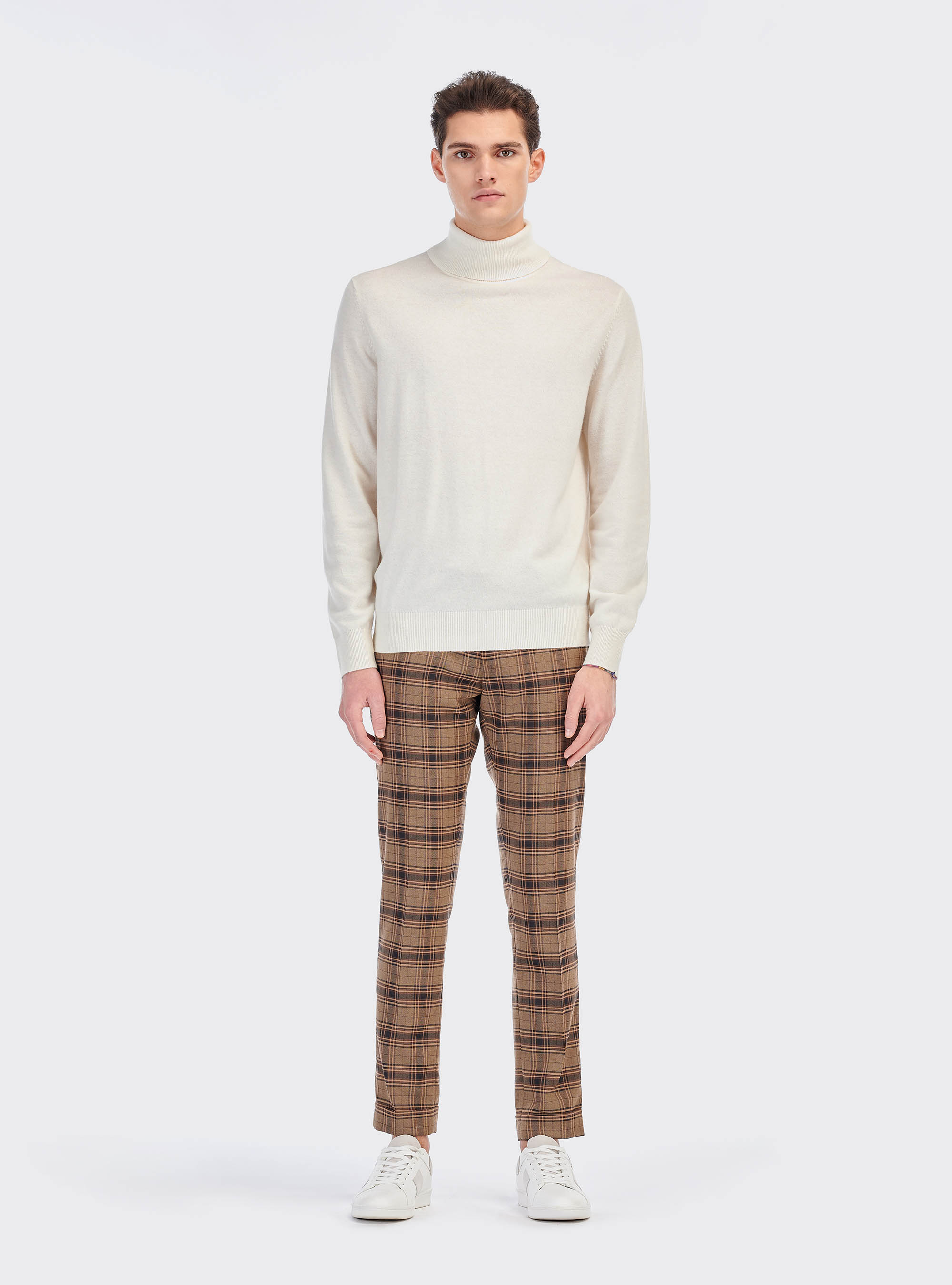 Pantalone fantasia principe di galles, C507 BROWN