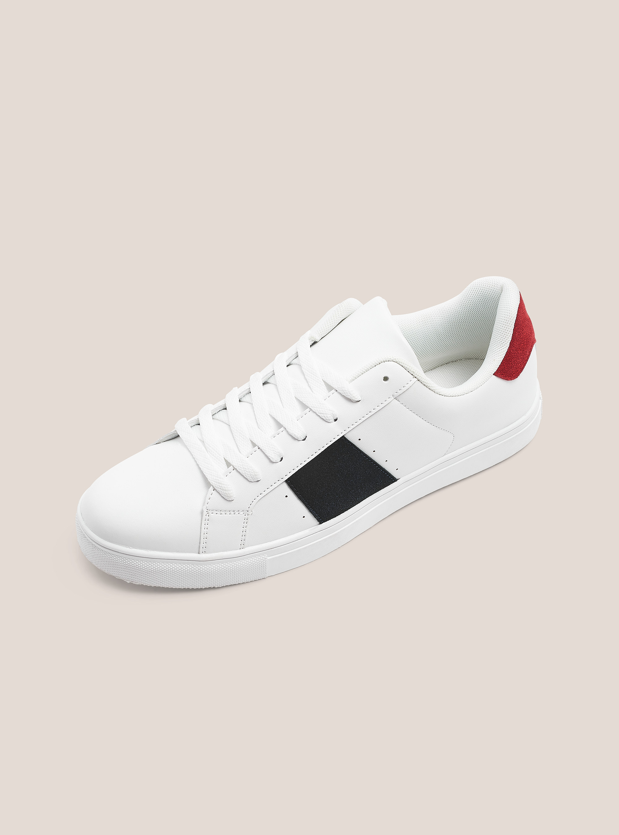 Sneaker mit kontrastierendem Seitenband, C004 WHITE