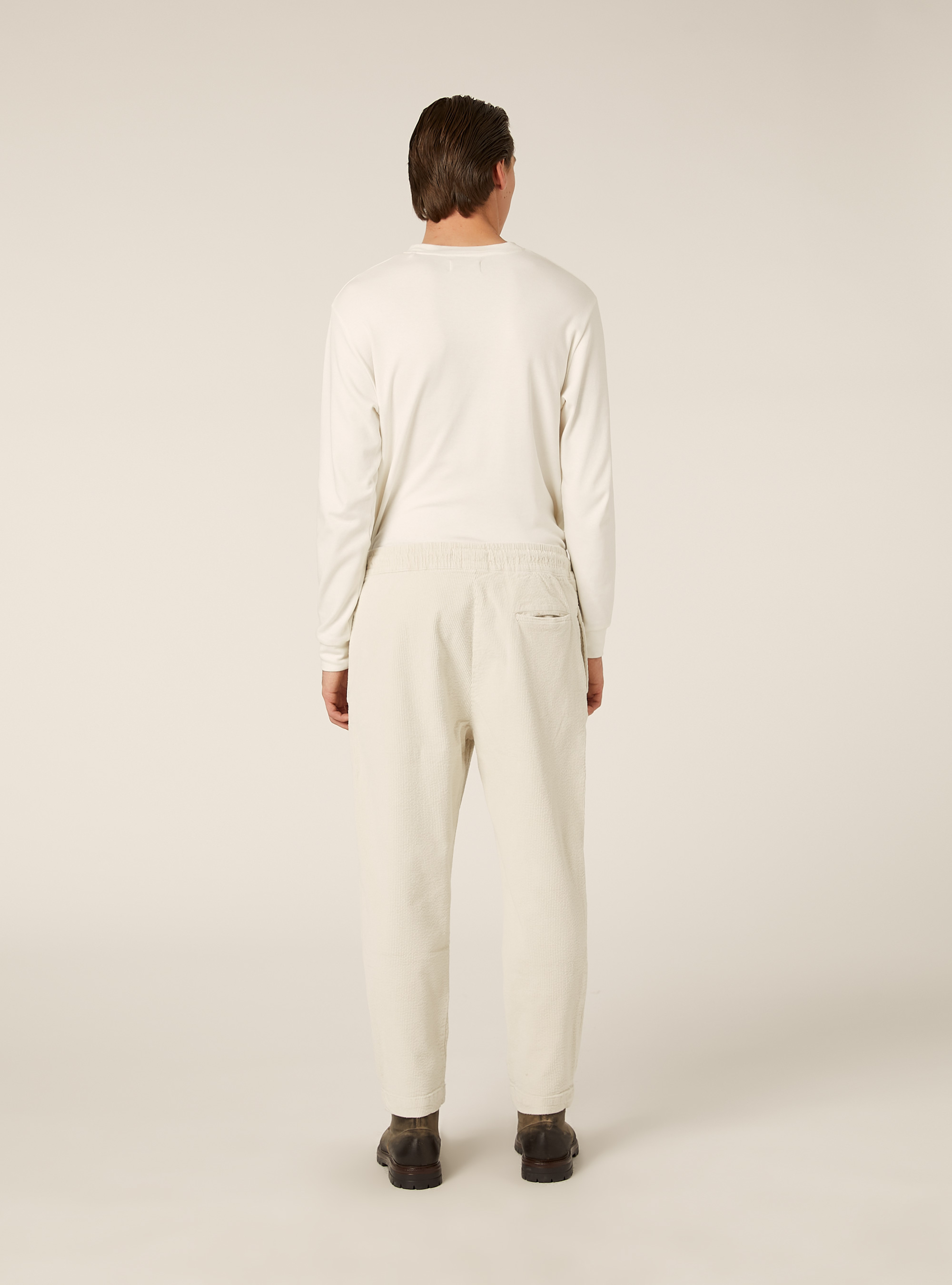 Corduroy jogger pants, WH1 OFF WHITE