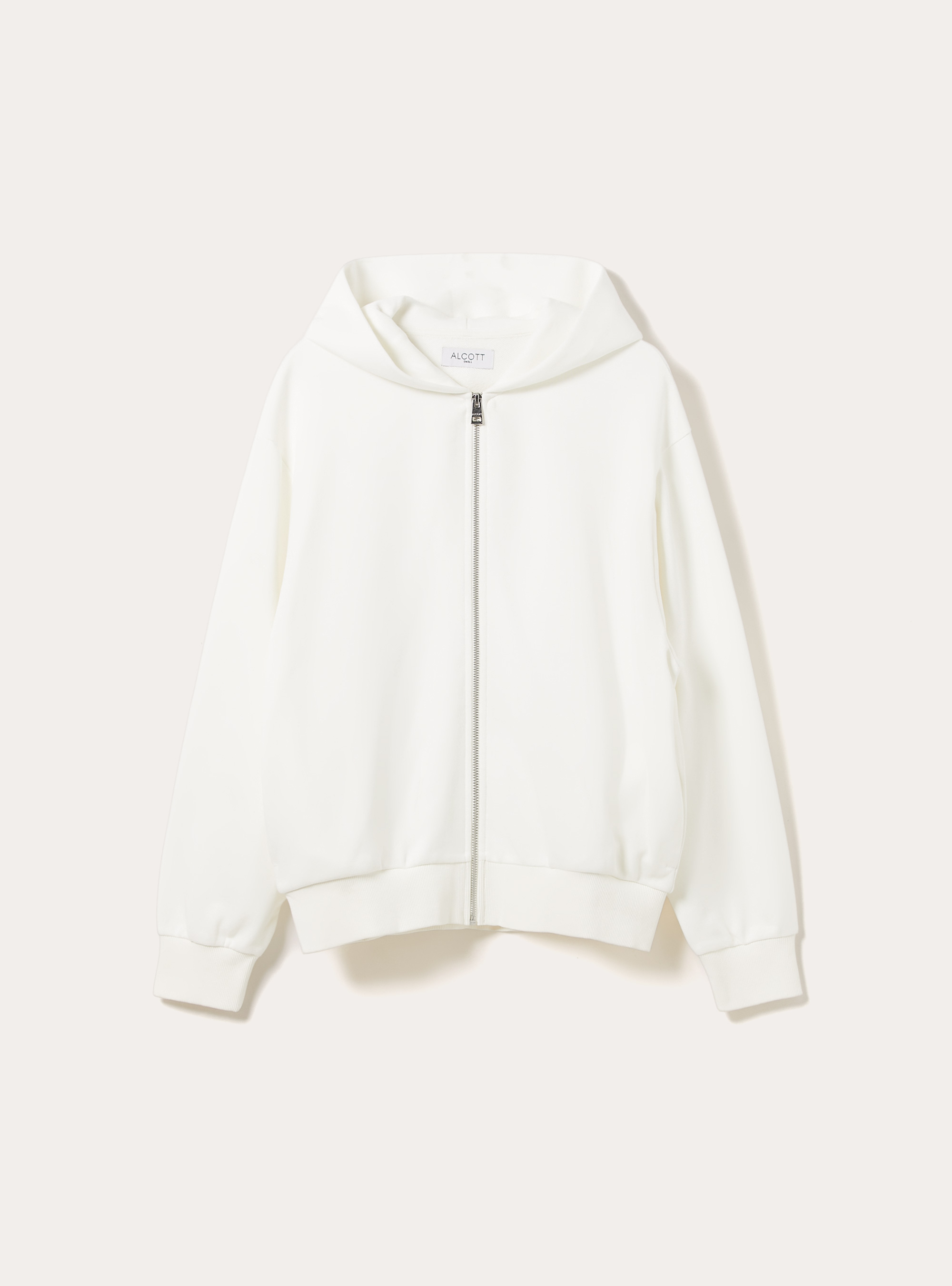 Boxy fit zip-up sweatshirt, WH1 OFF WHITE