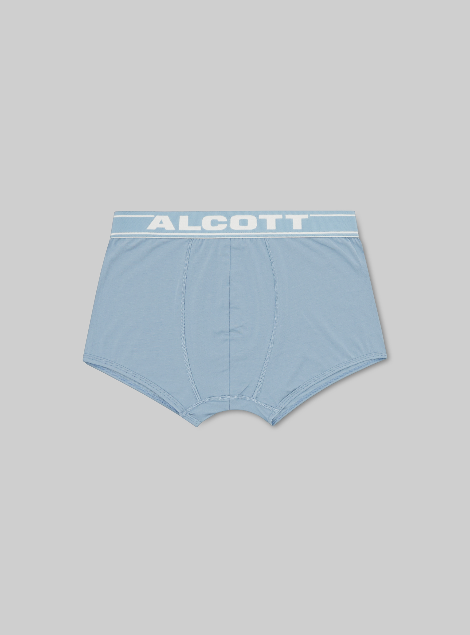Stretch cotton boxer shorts with logo, AZ3 AZURE LIGHT
