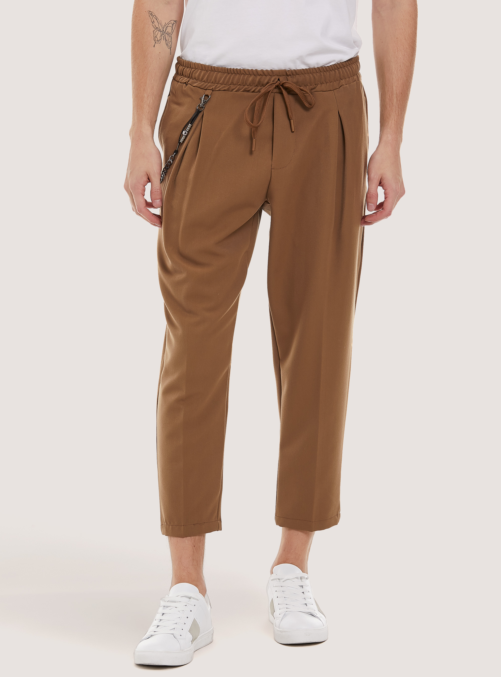 Pantaloni jogger carrot con catena