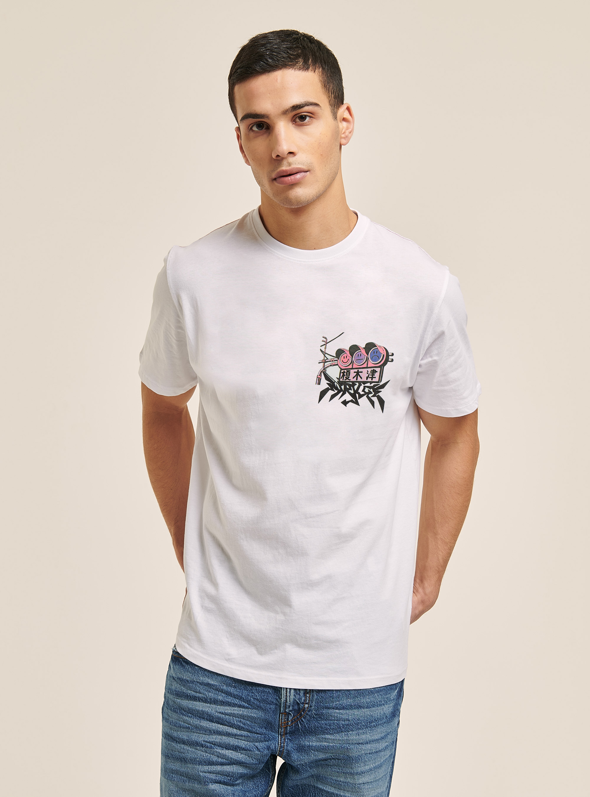 Camiseta con estampado ''Manga Collection'', WH2 WHITE