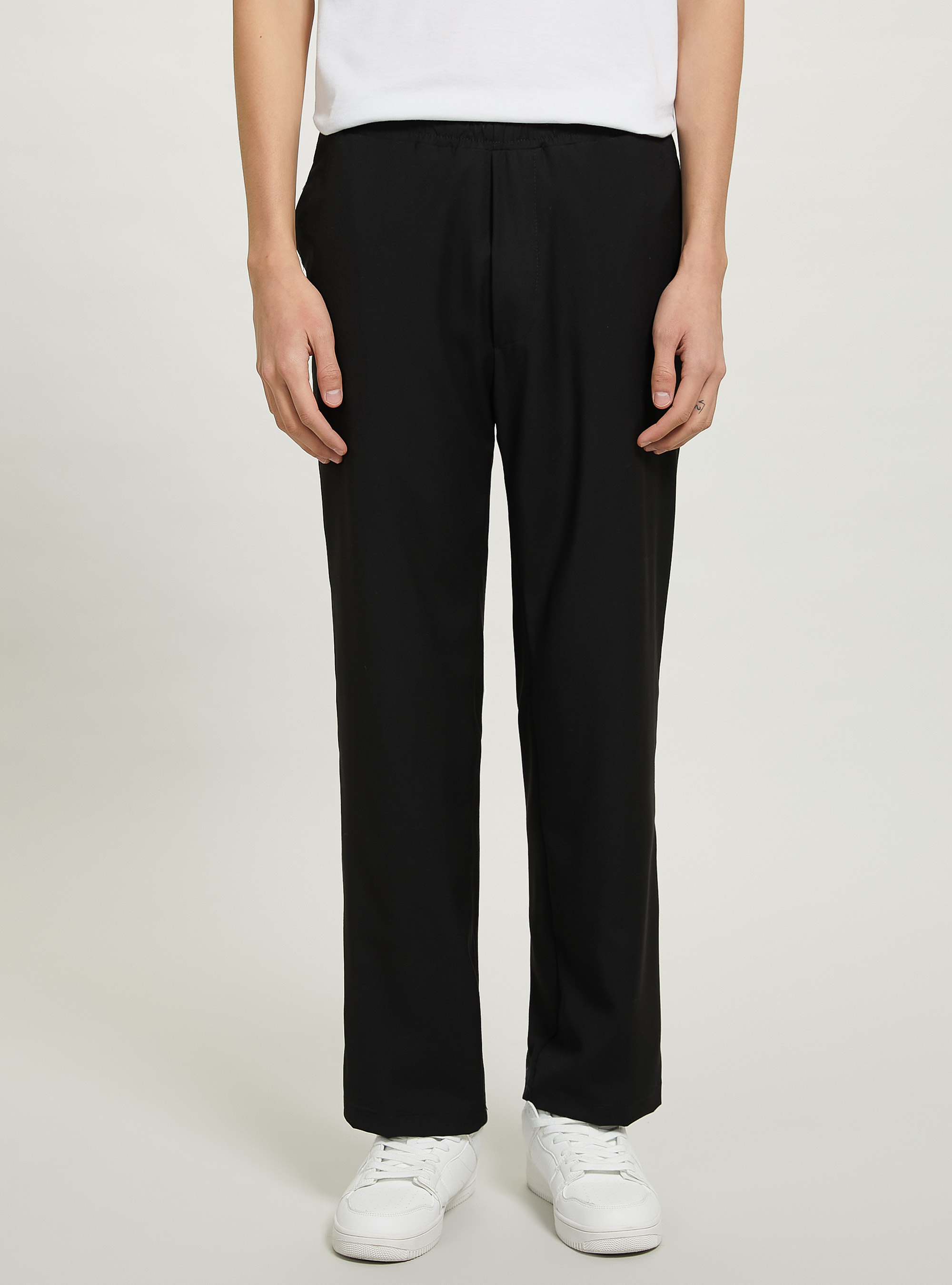 Pantalone con elastico in vita, BK1 BLACK