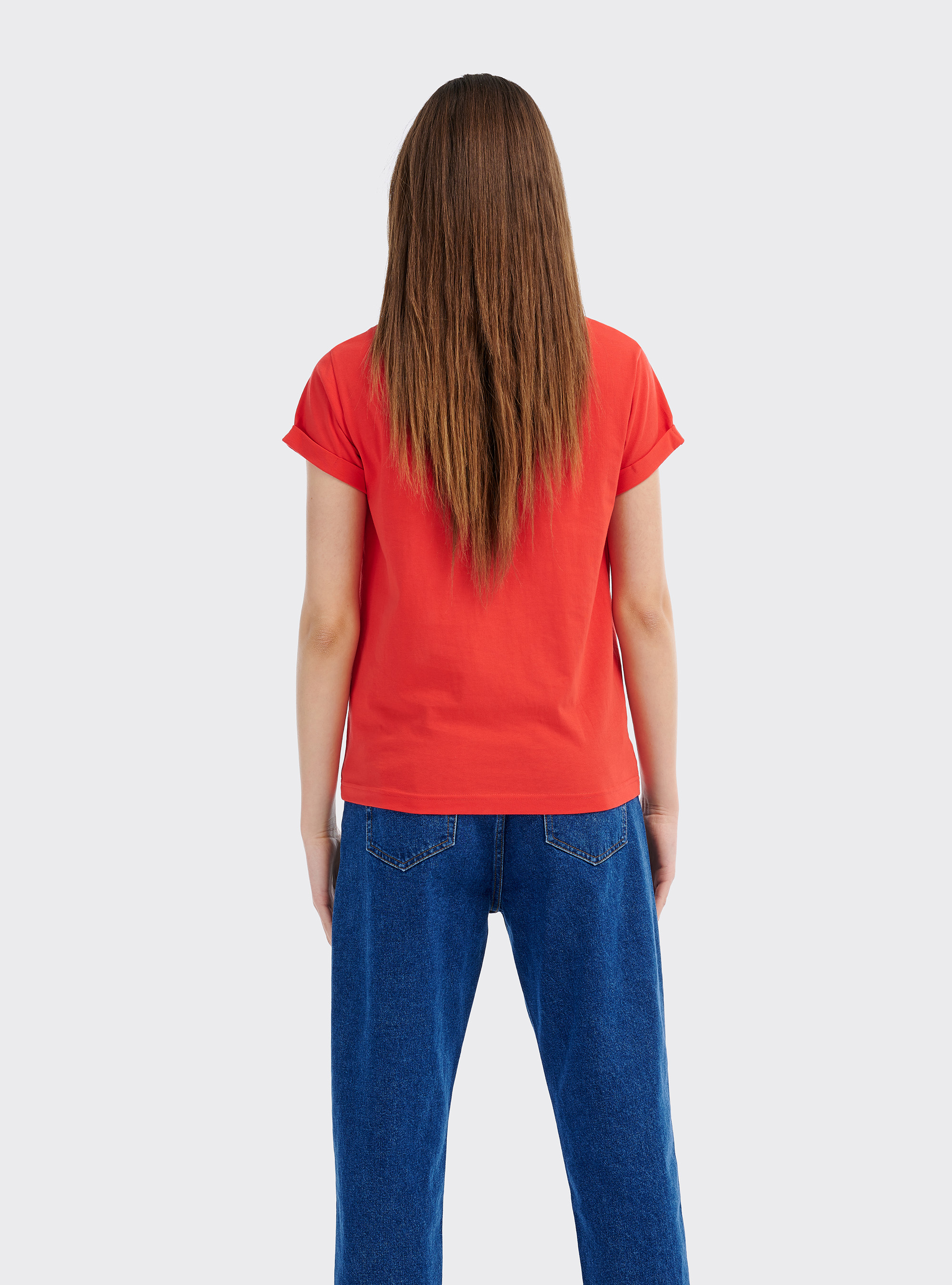 WOOL PRINCE OF WALES  TROUSERS WITH DOUBLE PLEATS, C0045 CORAL