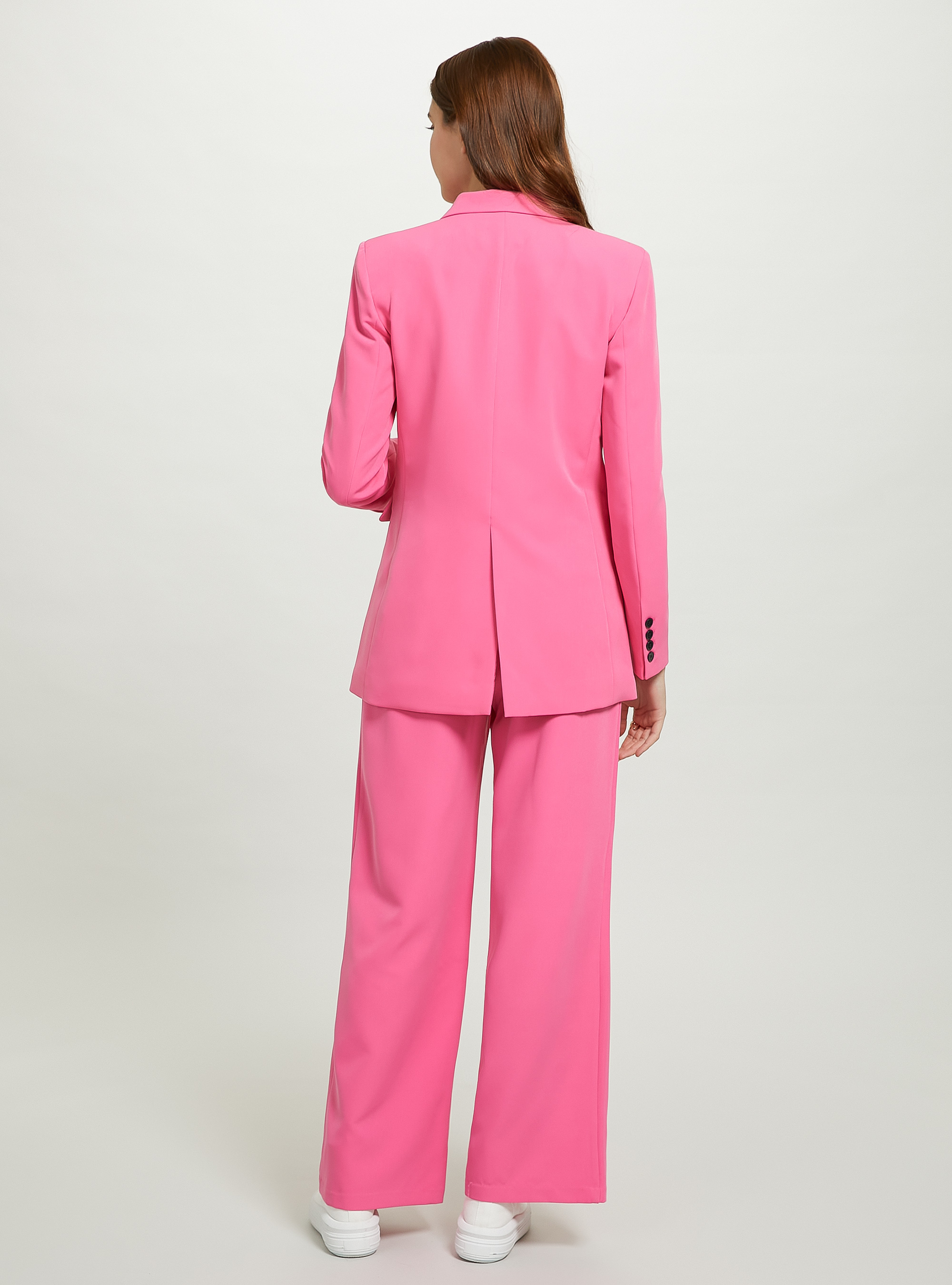 Plain-coloured single-breasted blazer, FX2 FUXIA MEDIUM