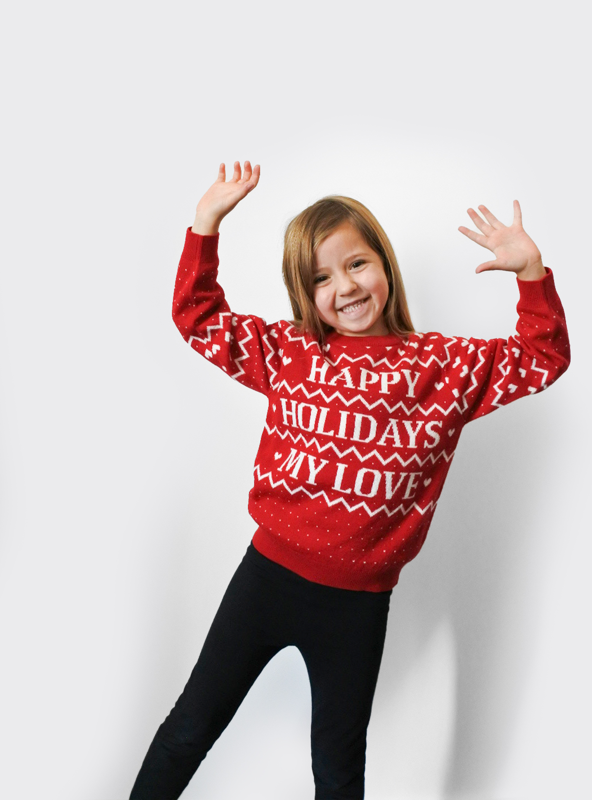 Pullover natalizio per bambino in misto lana, RED