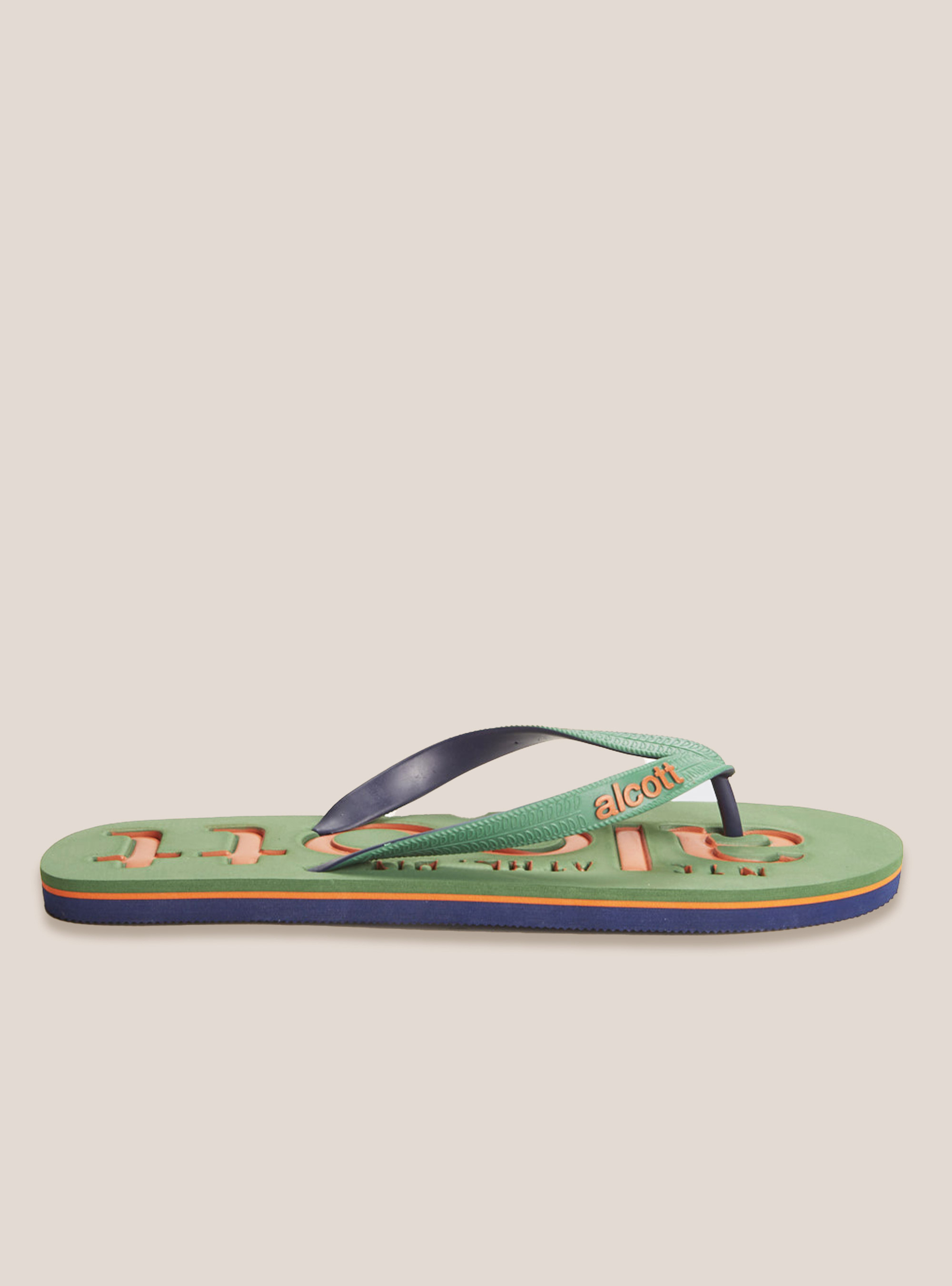 Flip-flops with logo, KAKI
