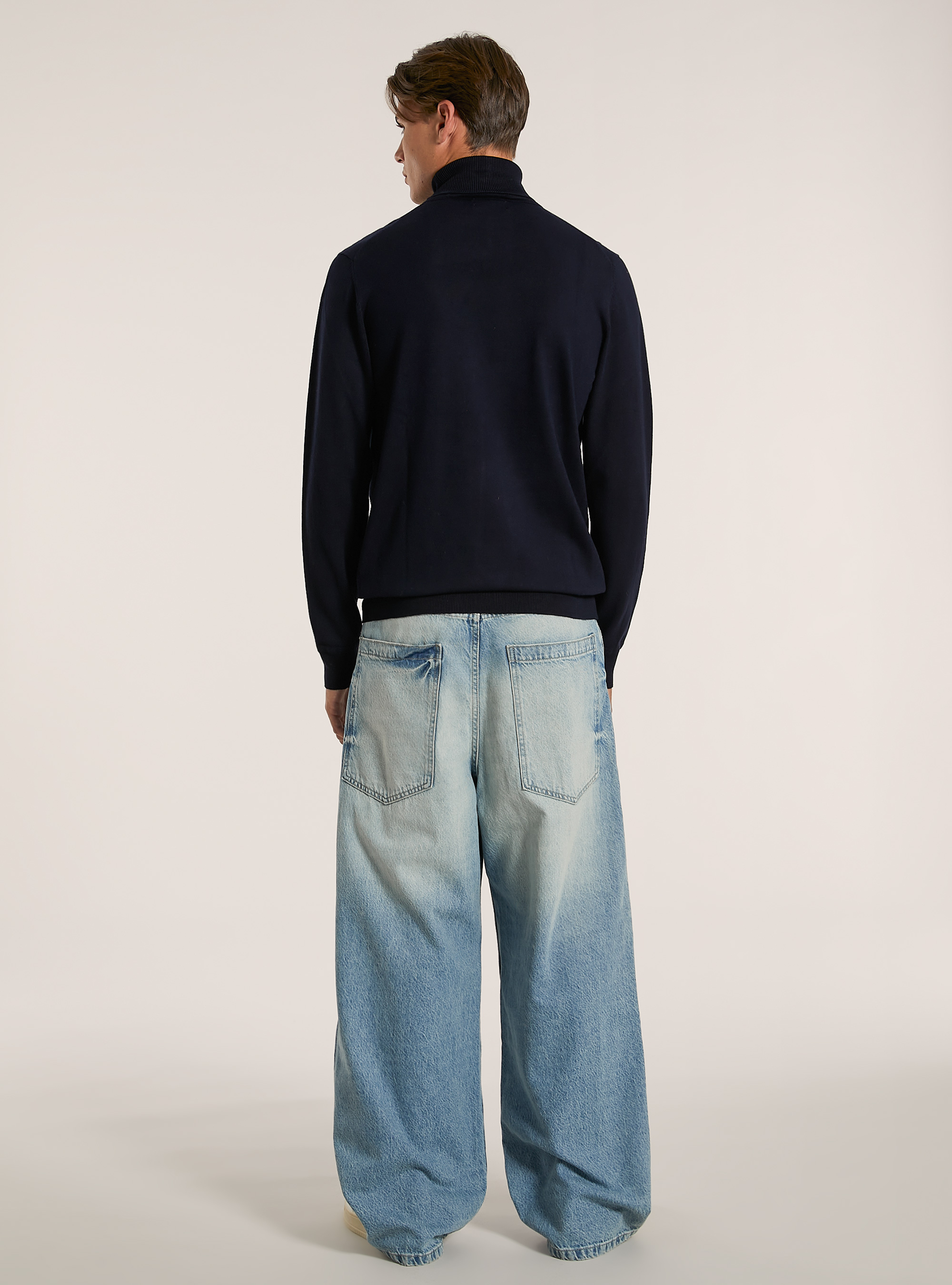 Pullover collo alto in viscosa, NA1 NAVY DARK