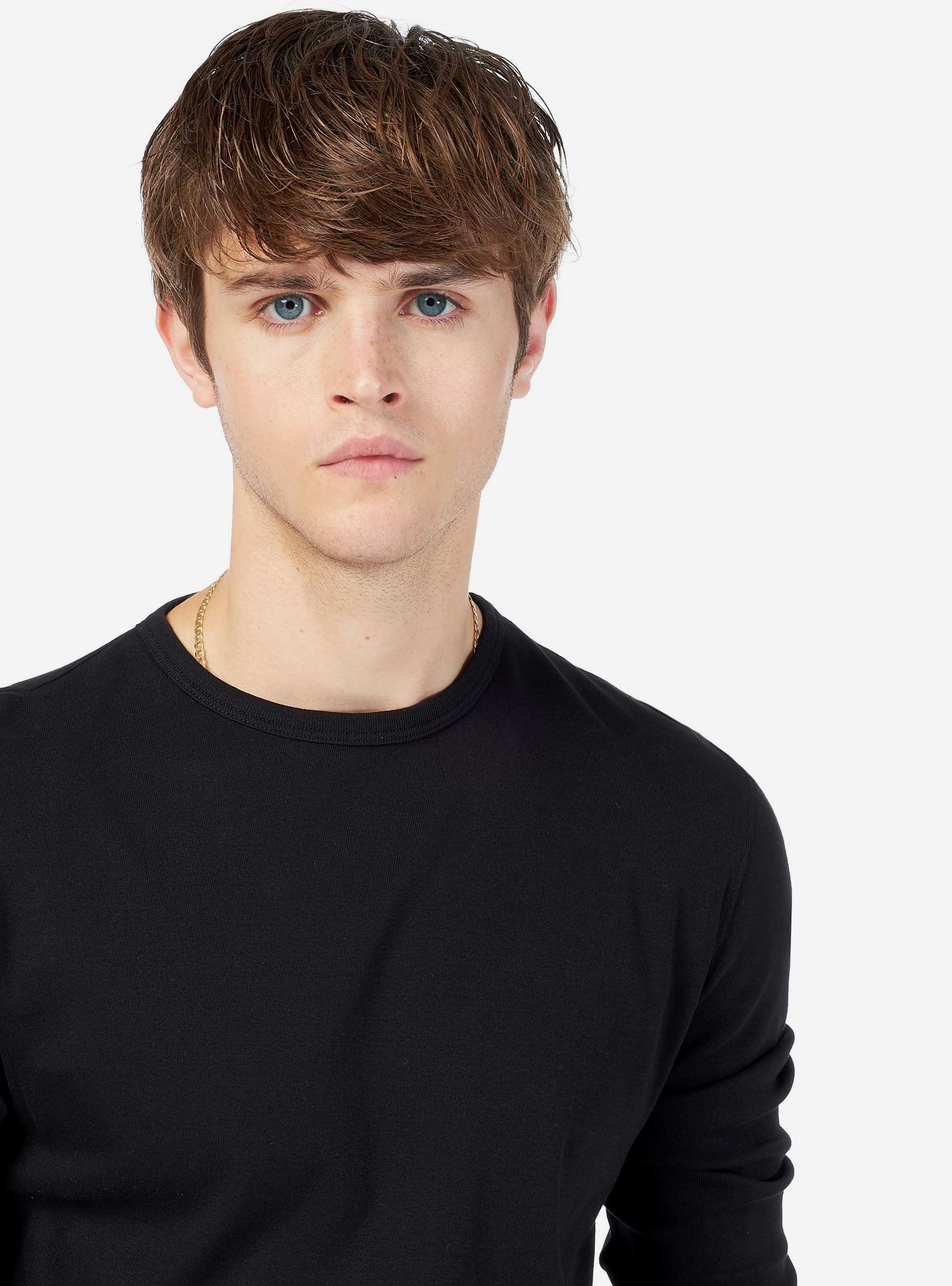 Maglietta basic 100% cotone comfort fit, NERO