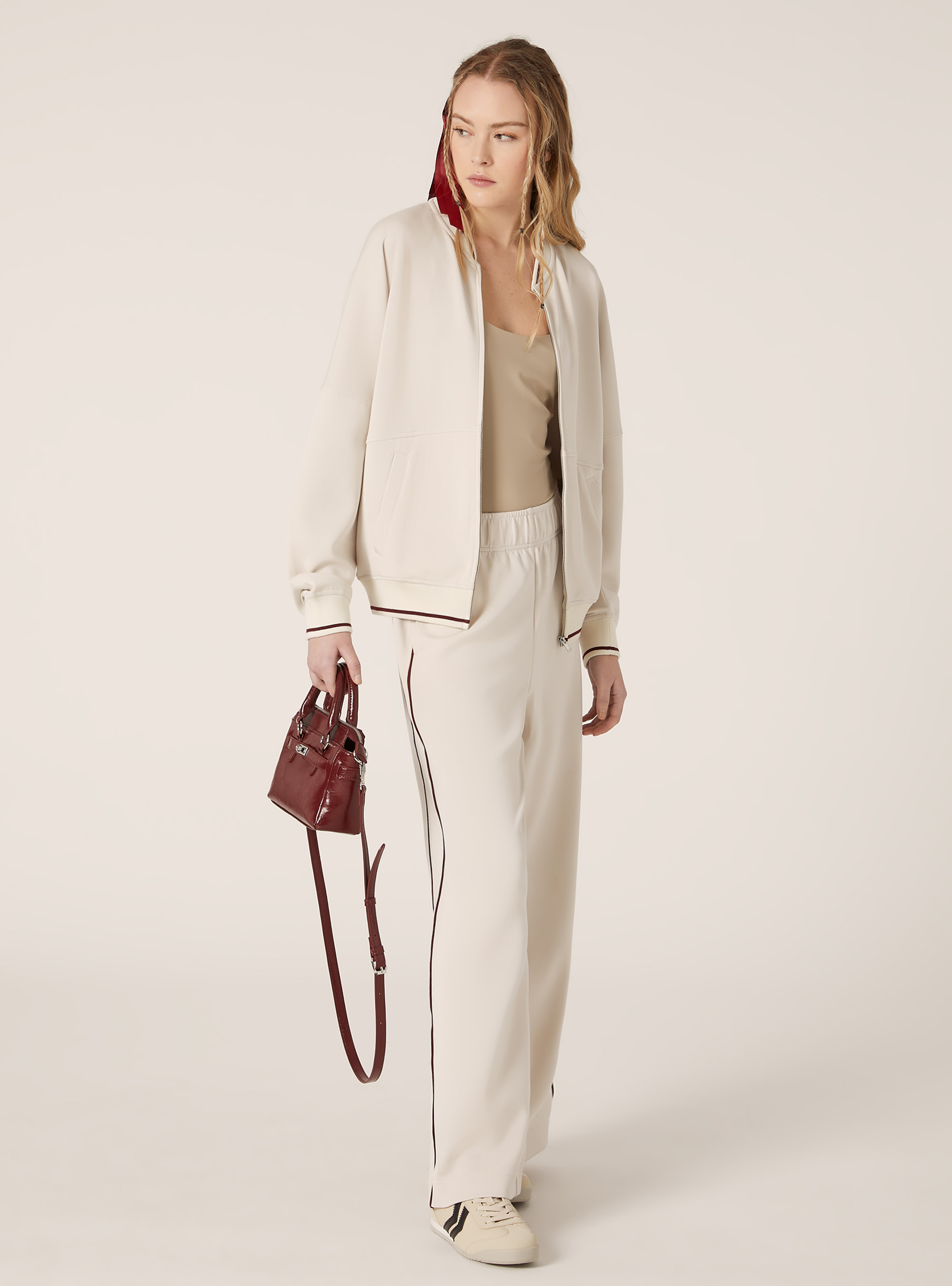 Soft touch wide leg joggers, BG2 BEIGE MEDIUM