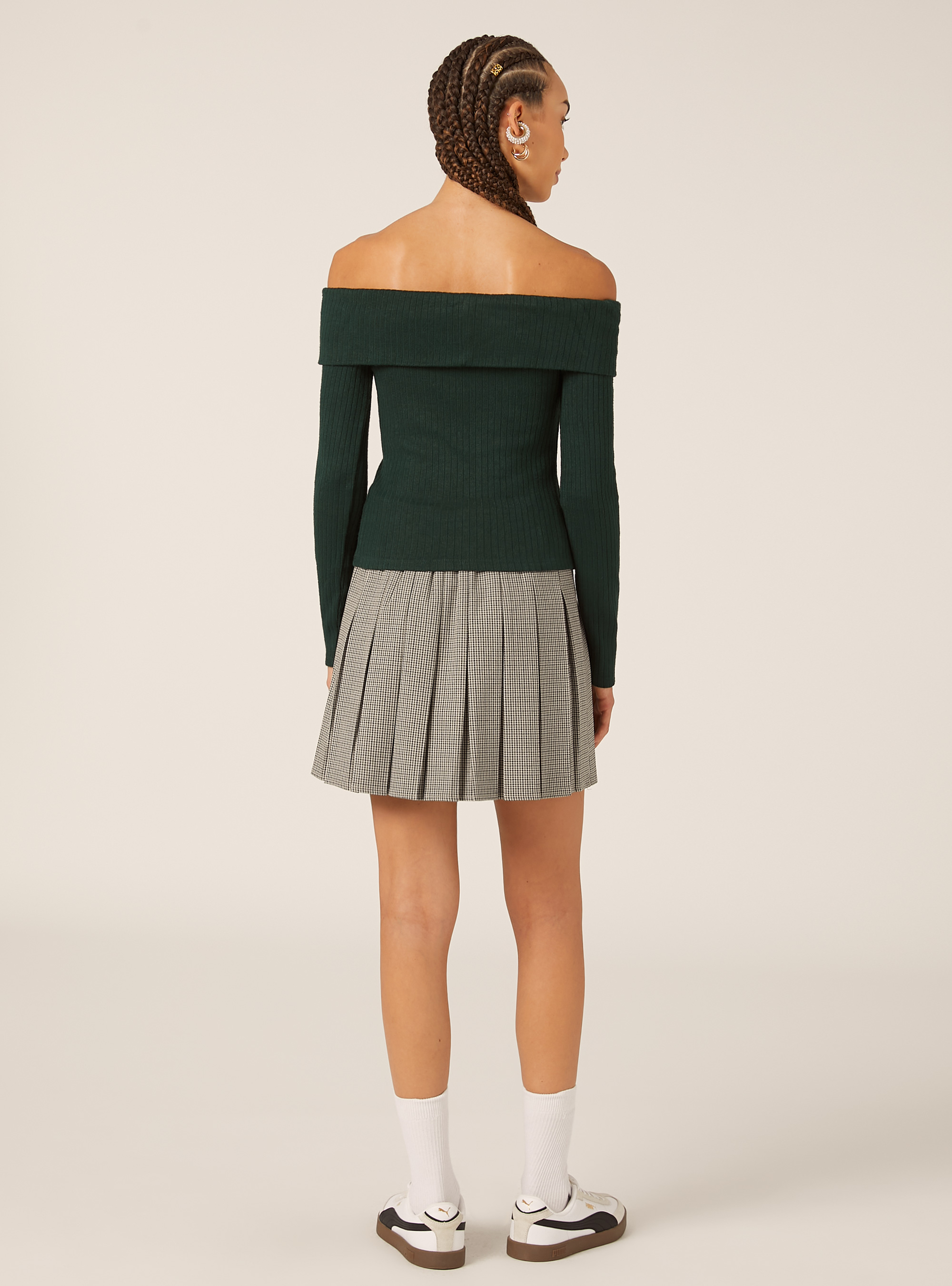 Maglietta con spalle scoperte, GN1 GREEN DARK