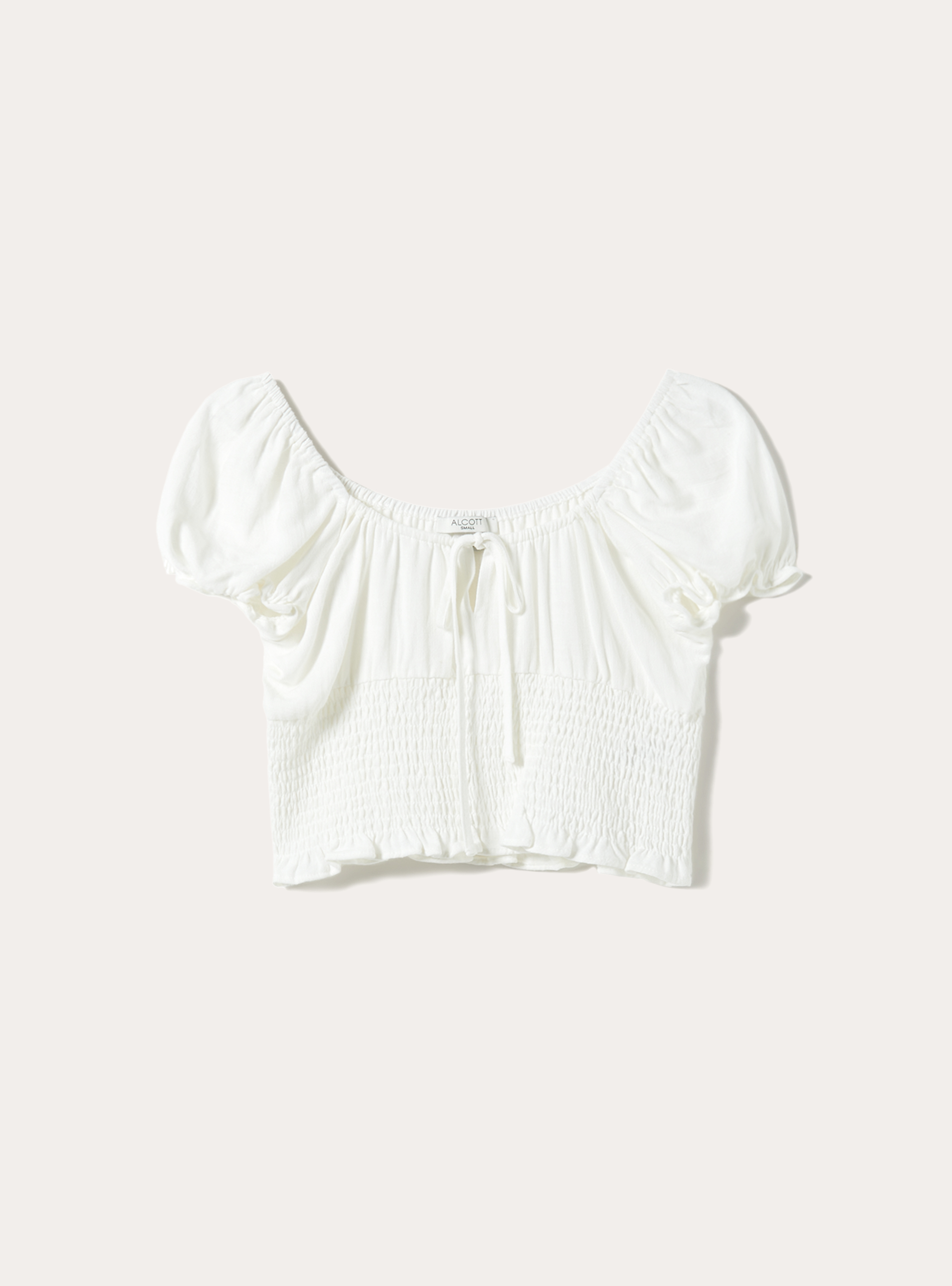 Linen-blend blouse, WH1 OFF WHITE
