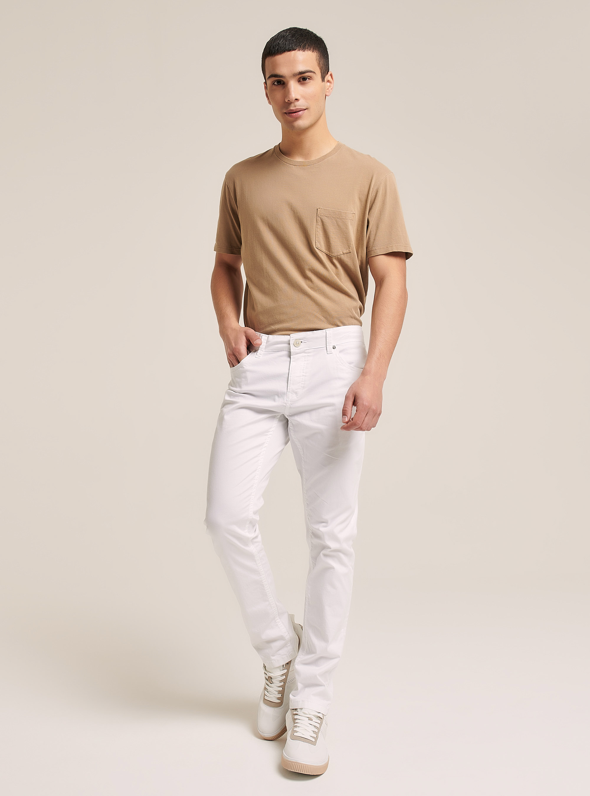 Super skinny trousers, WHITE