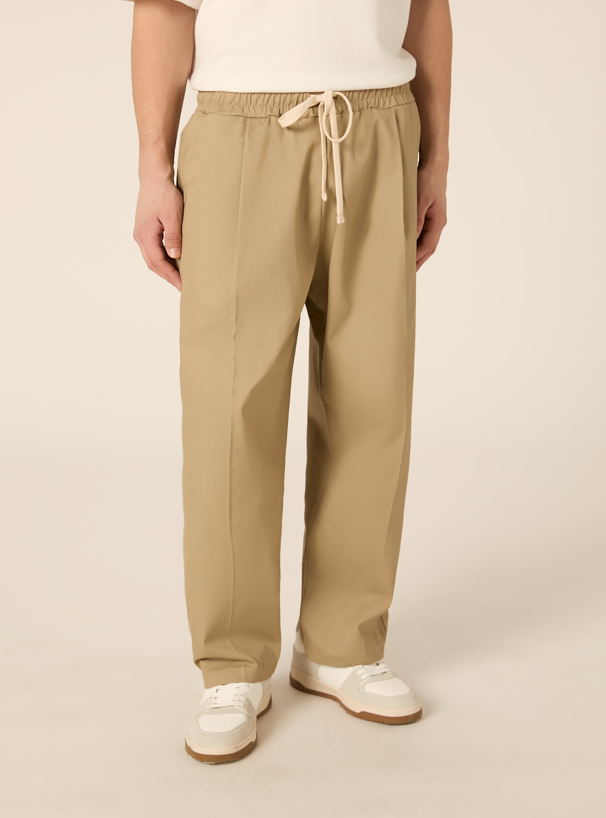 Pantaloni balloon fit, BG2 BEIGE MEDIUM